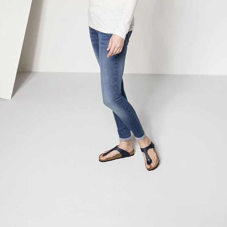 Birkenstock Gizeh Birko-Flor Blue Sandals - Image 3