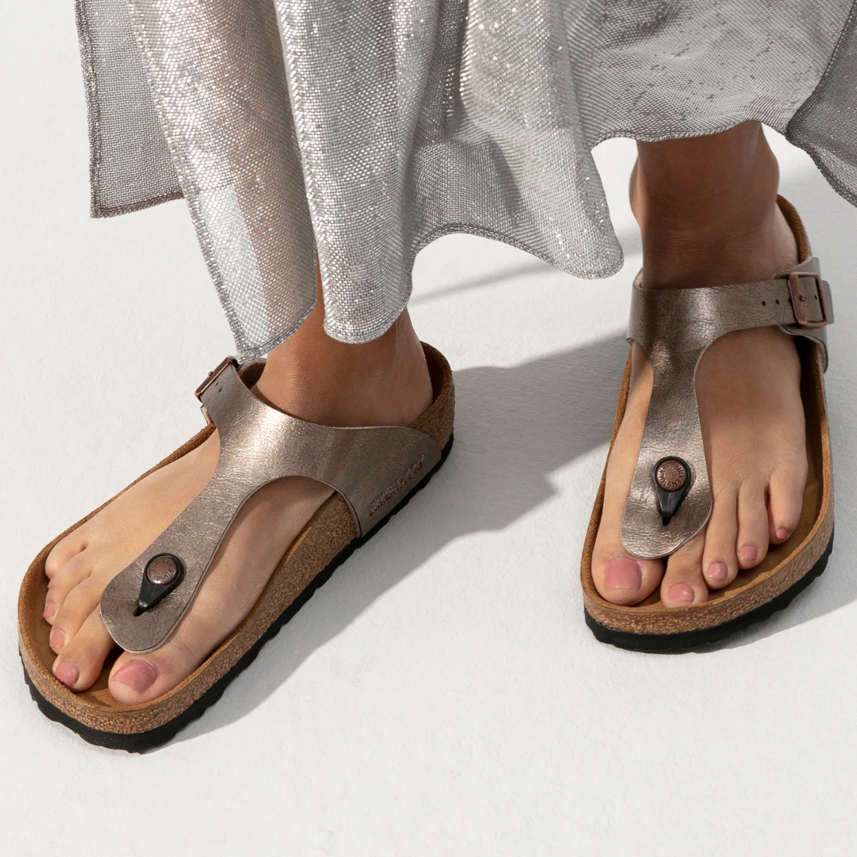 Birkenstock Gizeh Birko-Flor Graceful Taupe Sandals - Image 2