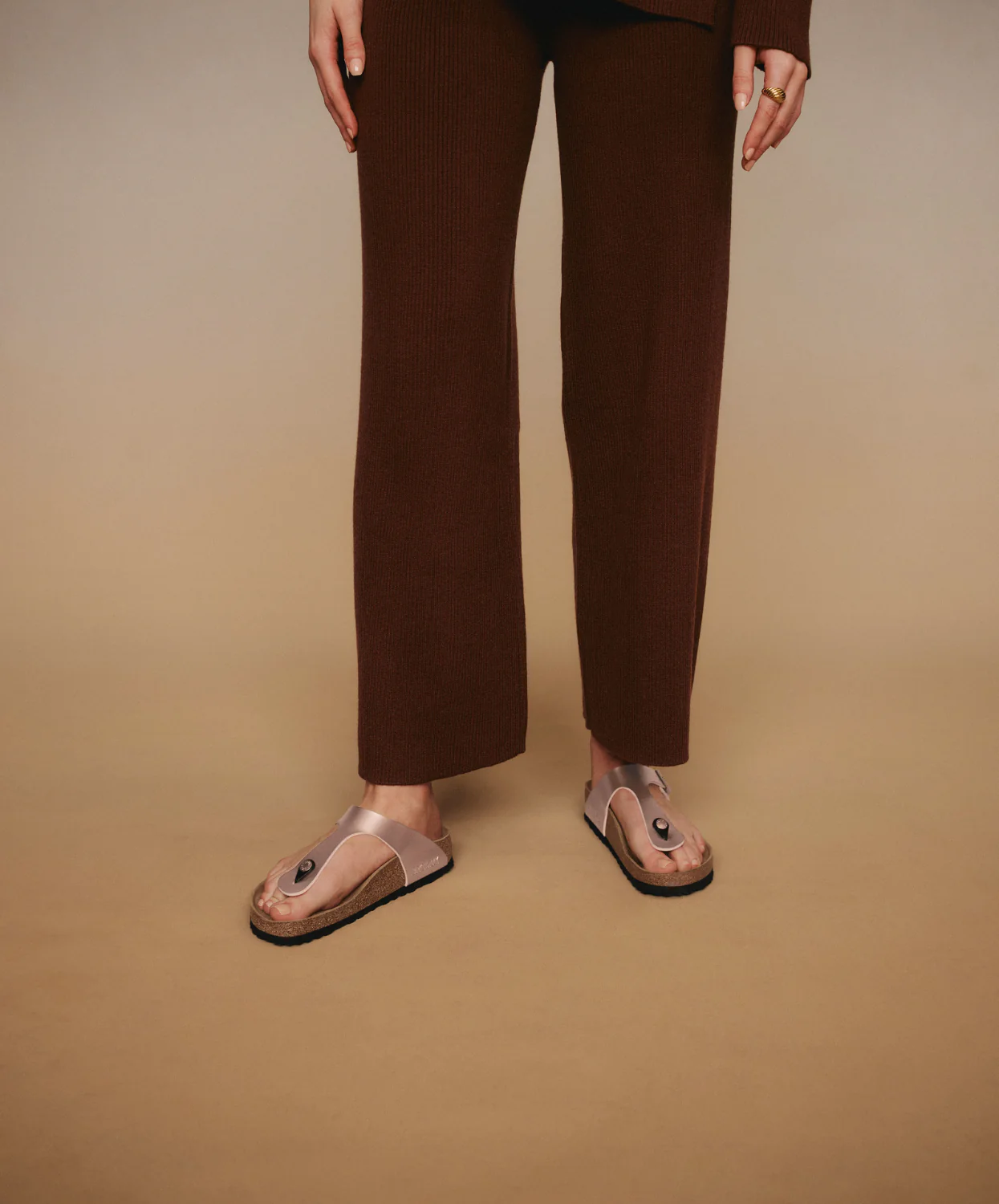 Birkenstock Gizeh Birko-Flor Metallic Copper Sandals - Image 2
