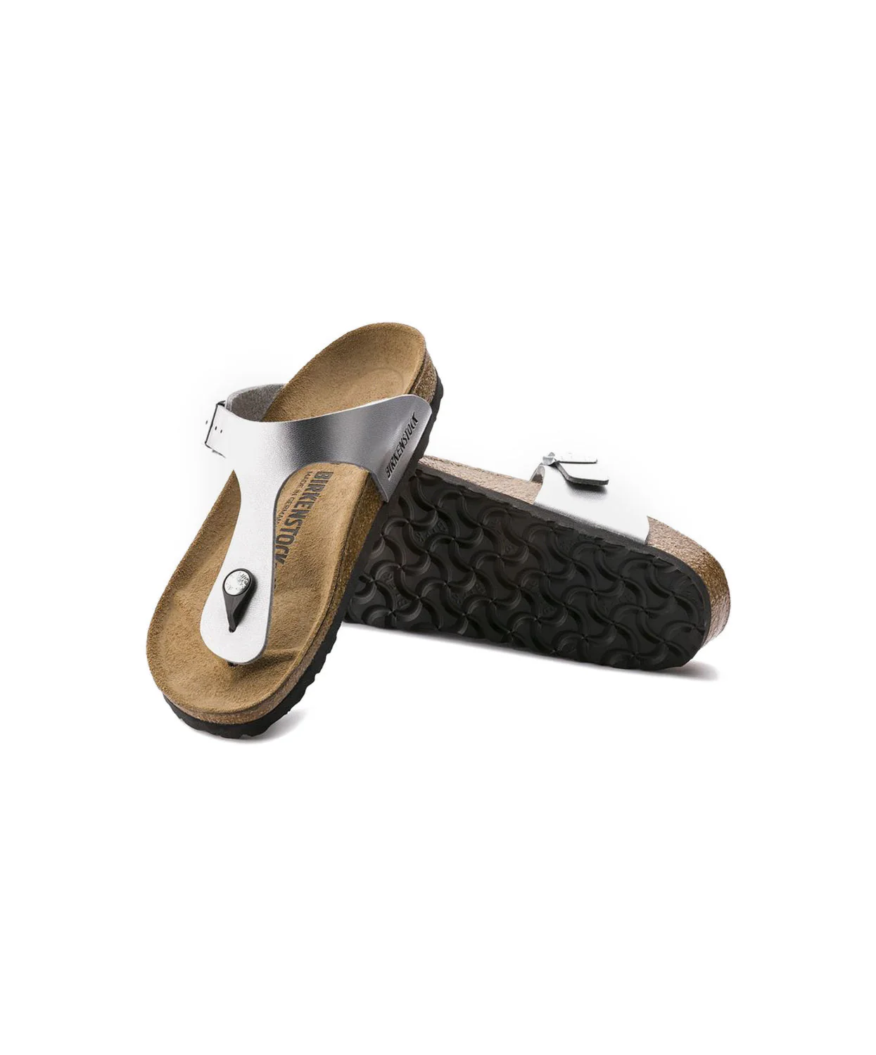 Birkenstock Gizeh Birko-Flor Silver Sandals - Image 5