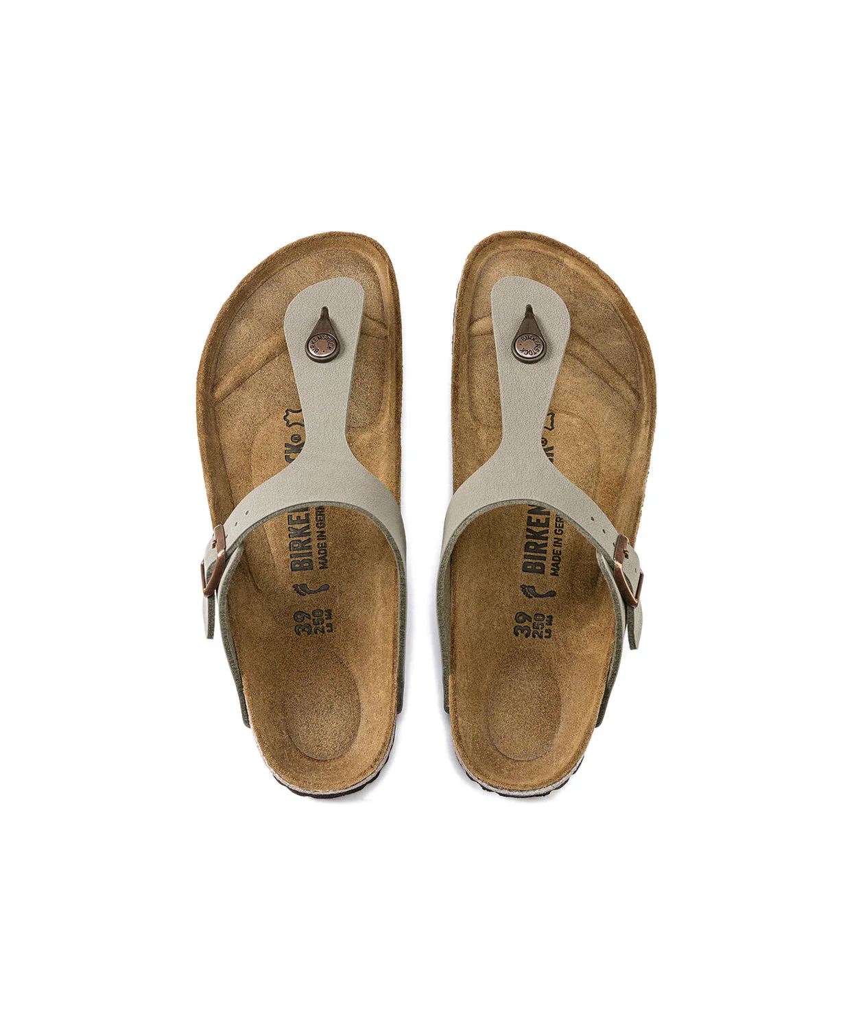 Birkenstock Gizeh BirkiBuc Stone Sandals - Image 6