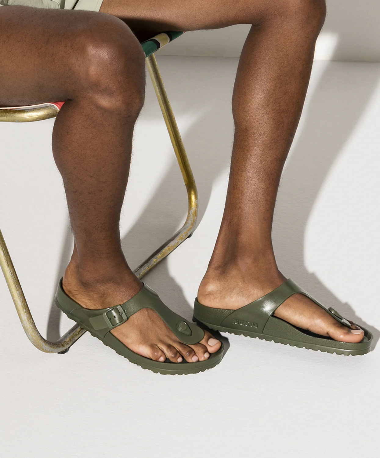 Birkenstock Gizeh EVA Khaki Khaki Buckle Sandals - Image 3