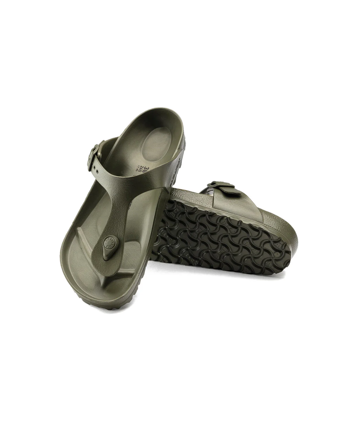 Birkenstock Gizeh EVA Khaki Khaki Buckle Sandals - Image 4