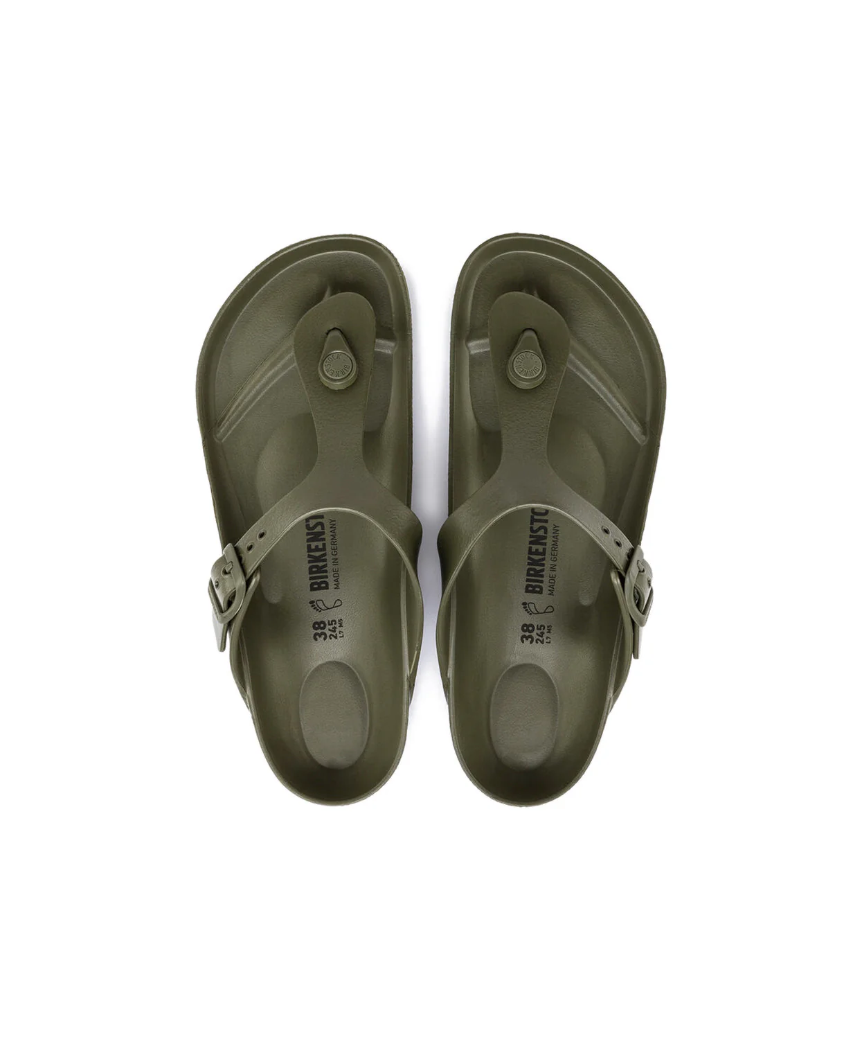 Birkenstock Gizeh EVA Khaki Khaki Buckle Sandals - Image 6