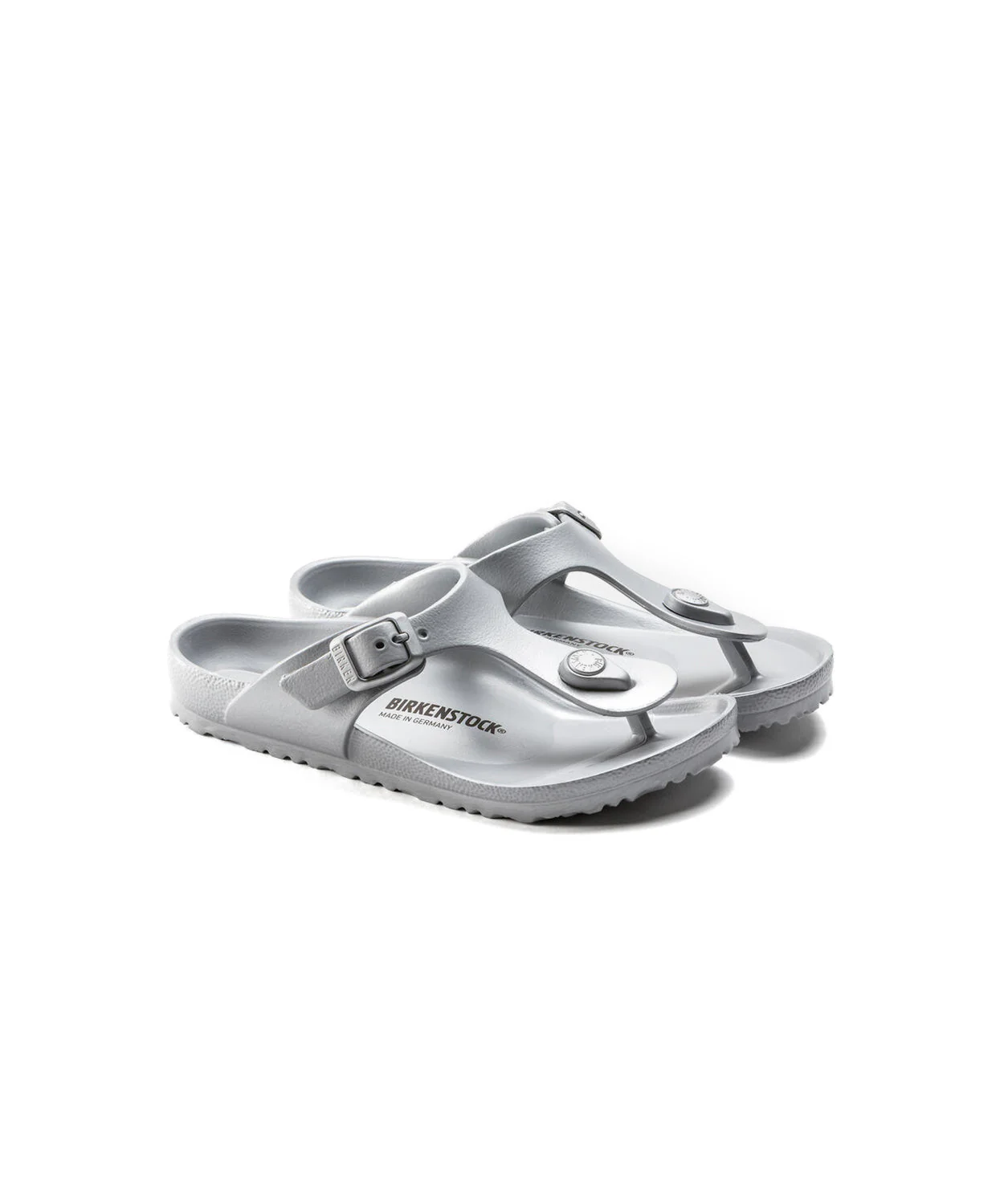 Birkenstock Kids Gizeh EVA Metallic Silver Sandals - Image 3