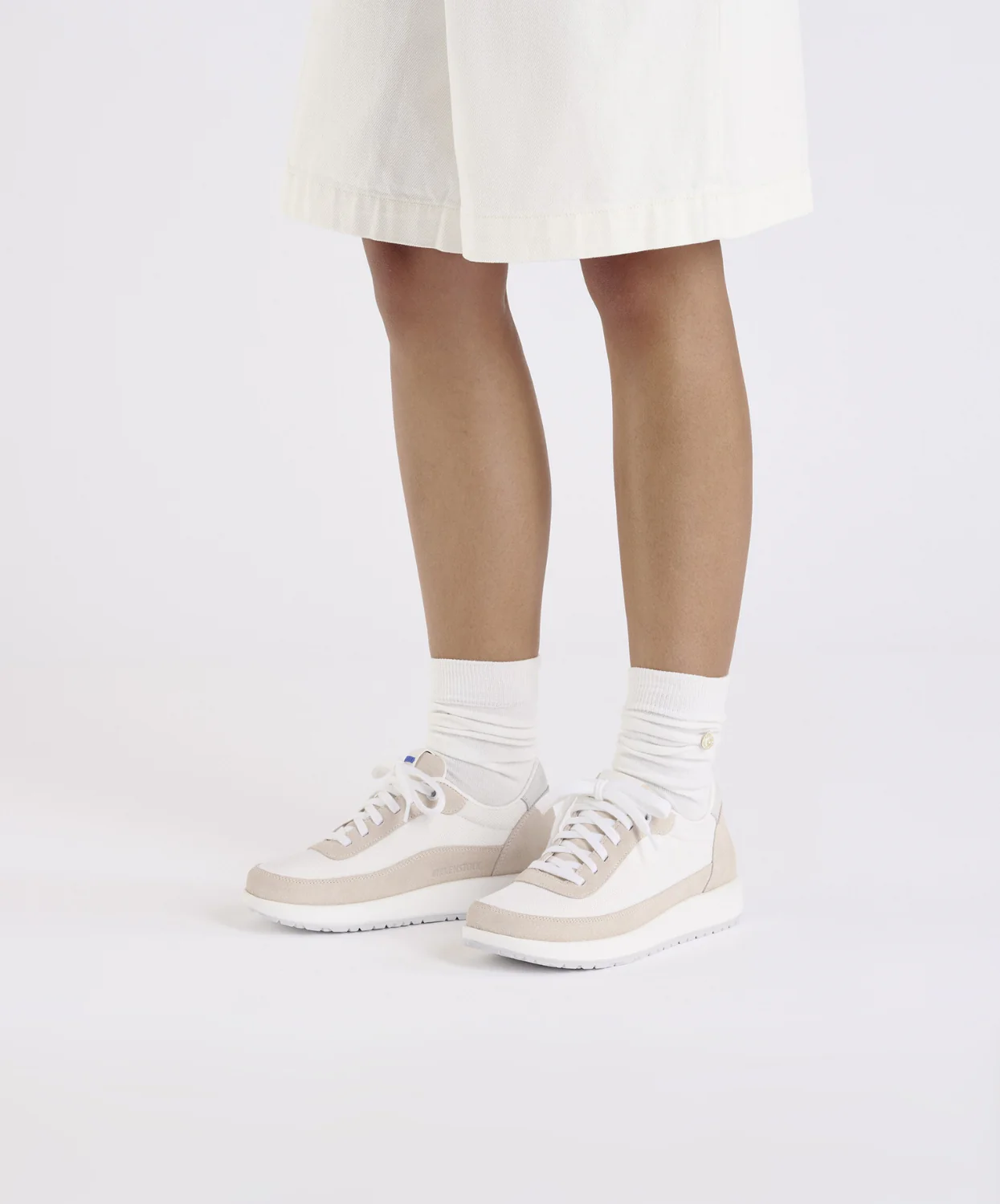 Birkenstock Honnef City Suede/Mesh Mix Eggshell/Antique White Shoes - Image 3