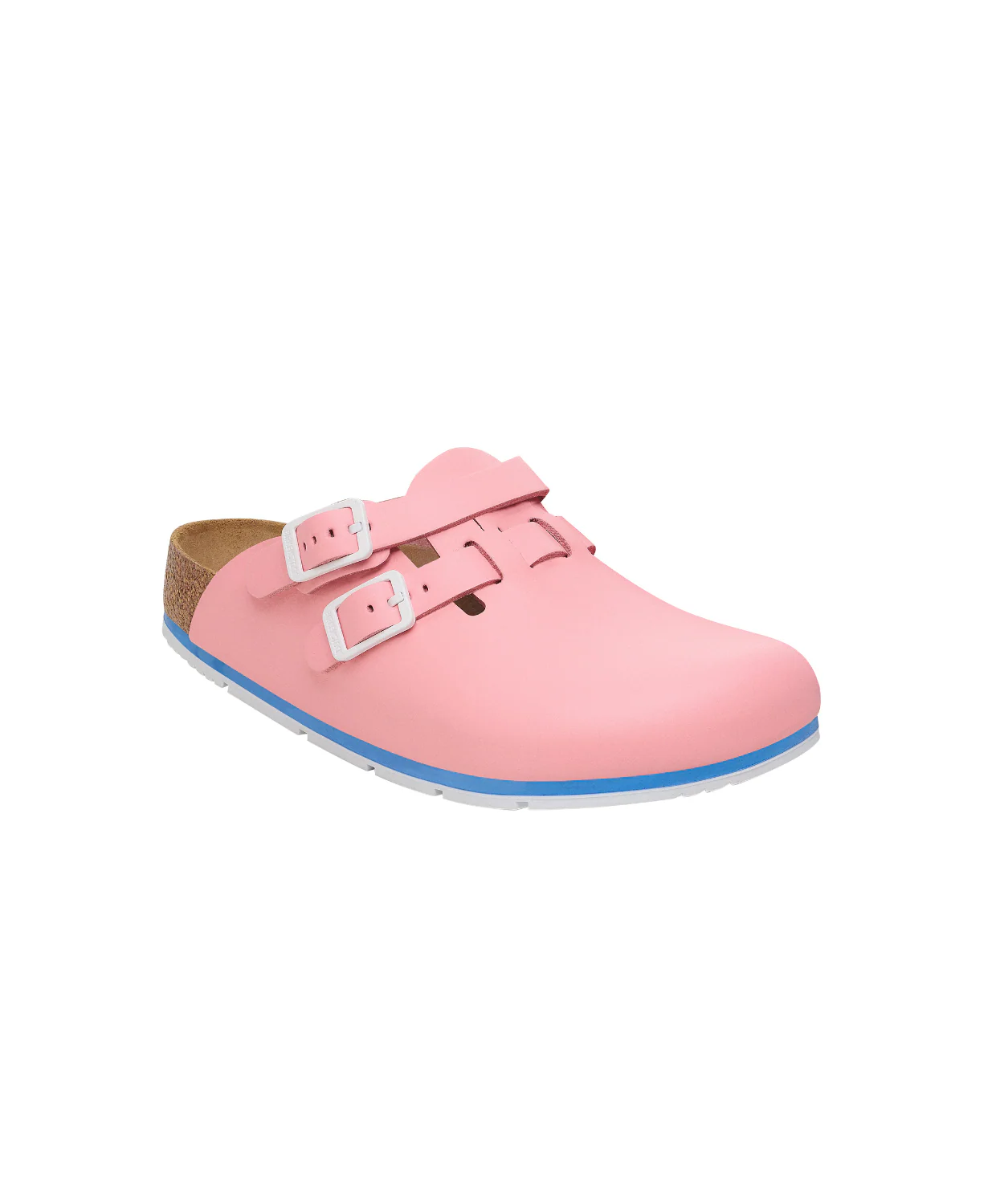 Birkenstock Kay Pro PU Coated/Leather Coral Shell Clogs - Image 3