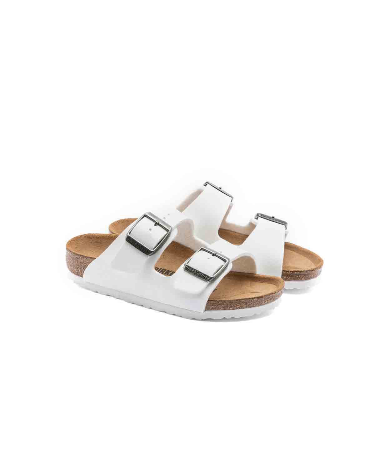 Birkenstock Kids Arizona Birko-Flor White Sandals - Image 3