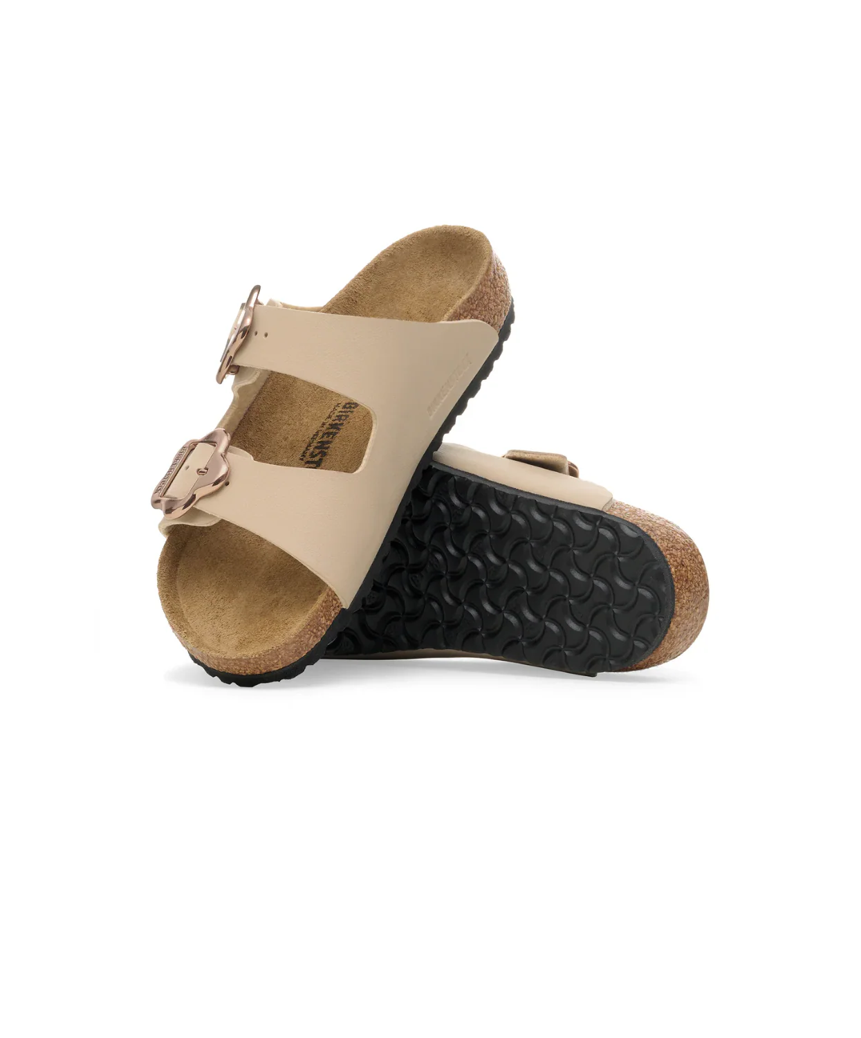 Birkenstock Kids Arizona Flower Buckle Birko-Flor Sandcastle Sandals - Image 4