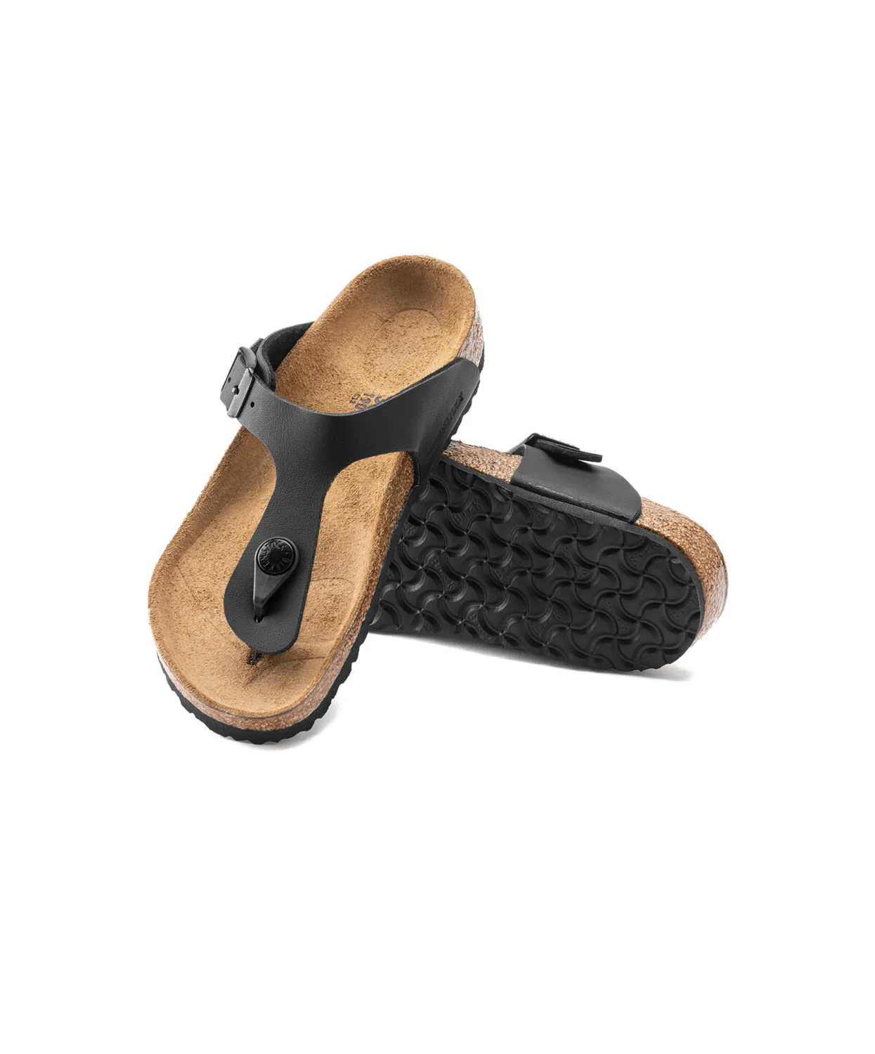 Birkenstock Kids Gizeh Birko-Flor Black Sandals - Image 4