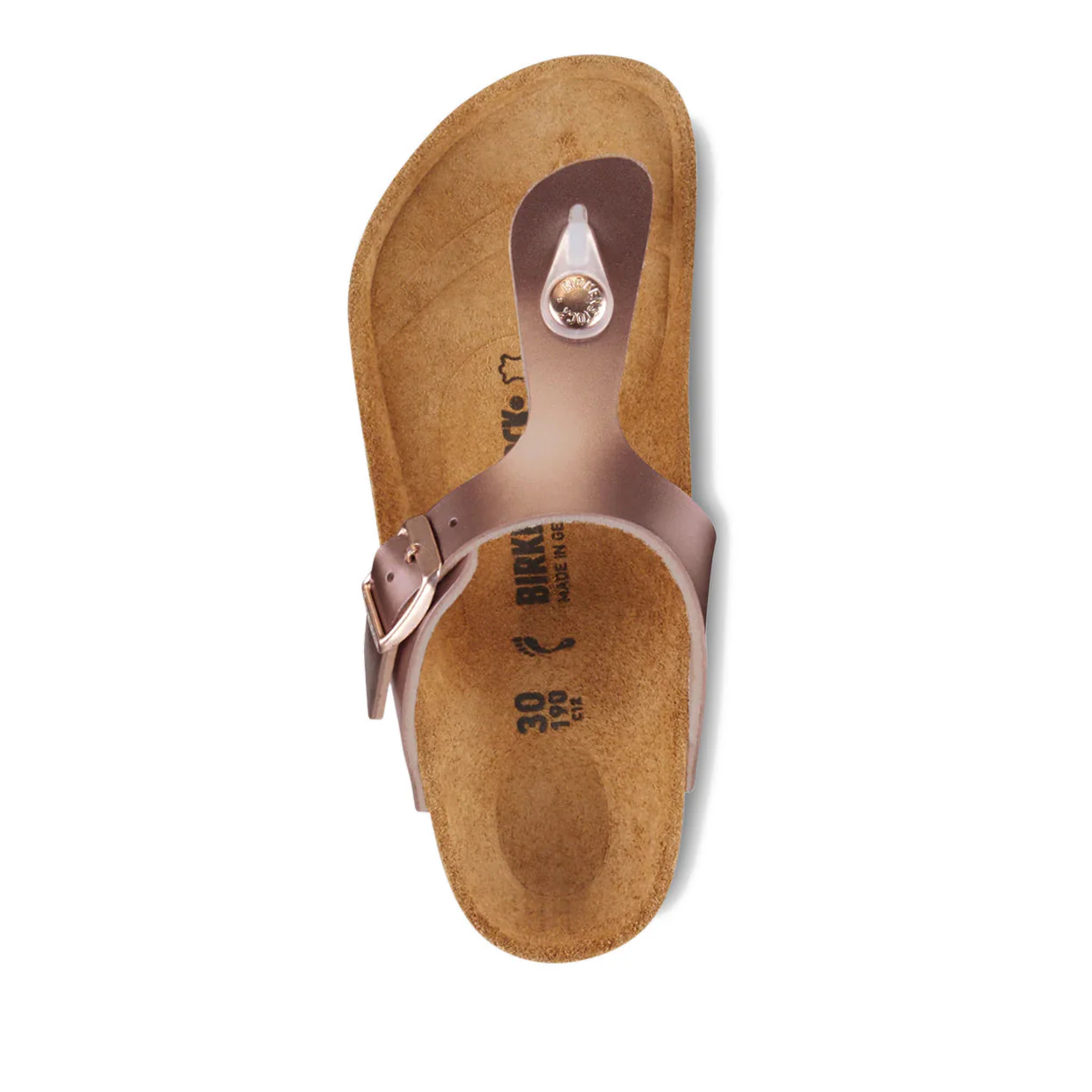 Birkenstock Kids Gizeh Birko-Flor Electric Metallic Copper Sandals - Image 3