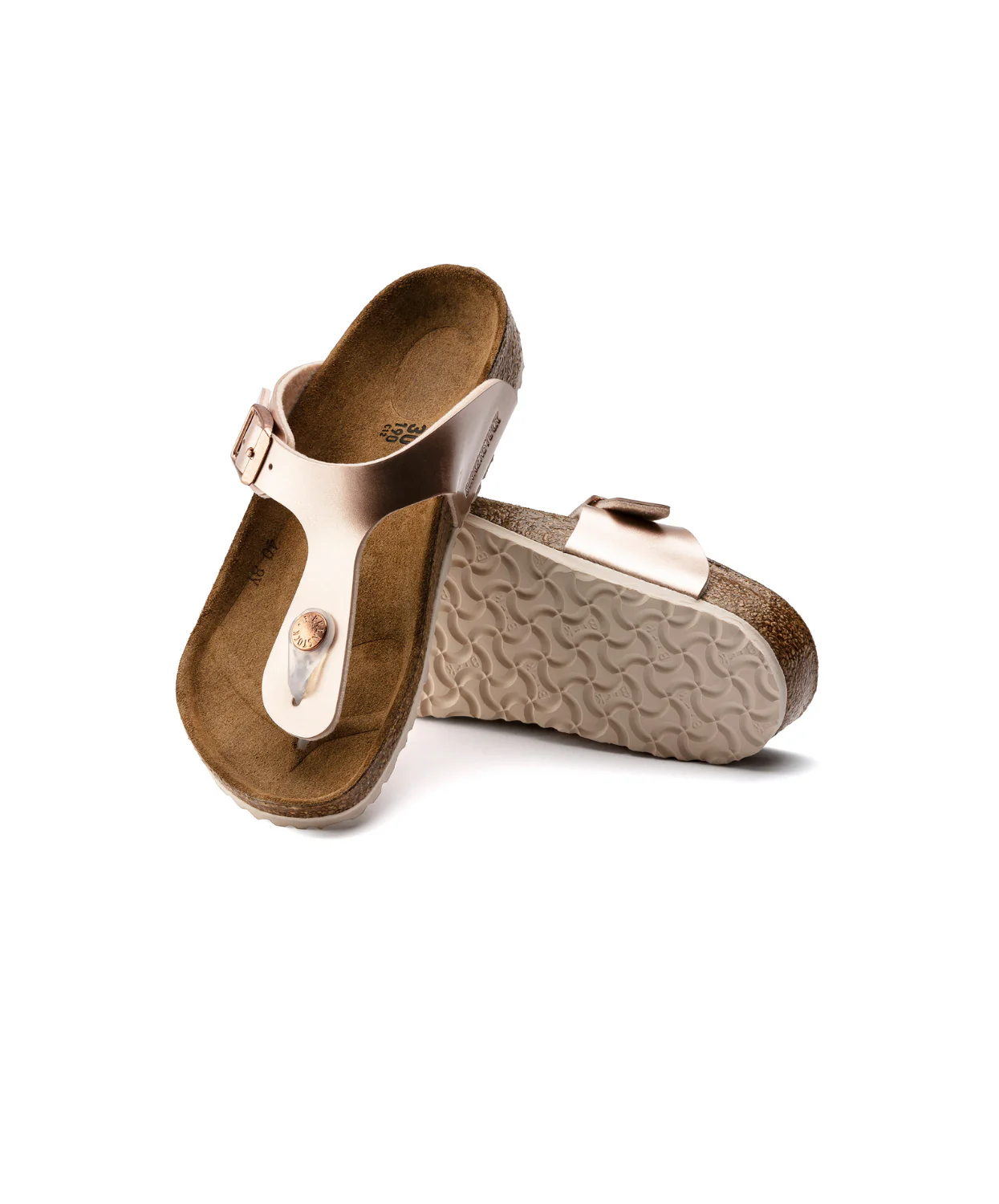 Birkenstock Kids Gizeh Birko-Flor Electric Metallic Copper Sandals - Image 4