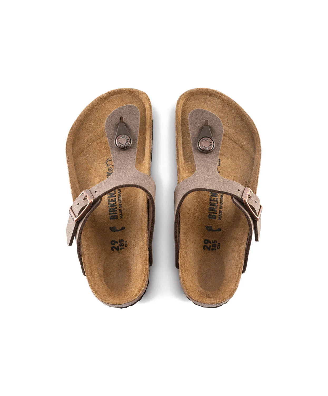 Birkenstock Kids Gizeh BirkiBuc Mocca Sandals - Image 4