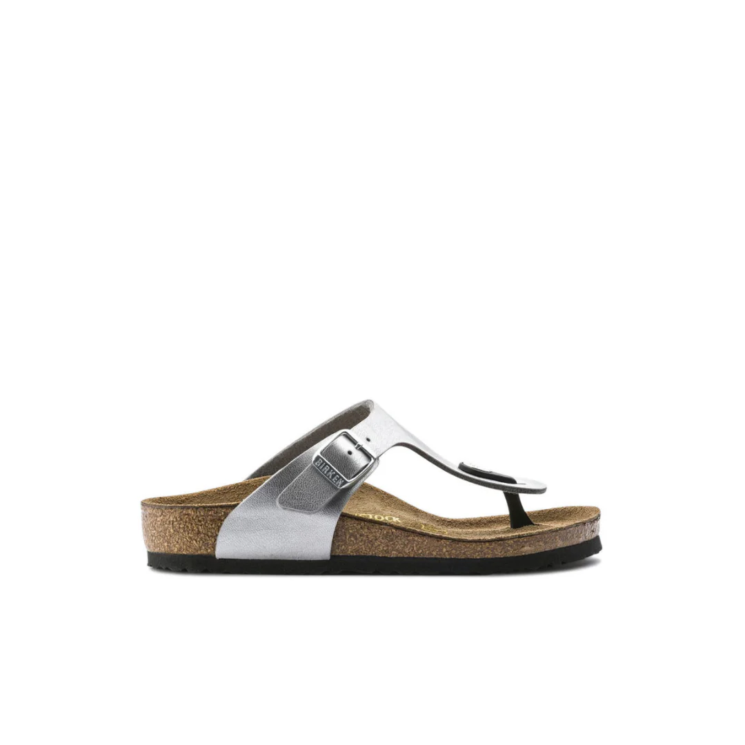 Birkenstock Kids Gizeh Birko-Flor Silver Sandals