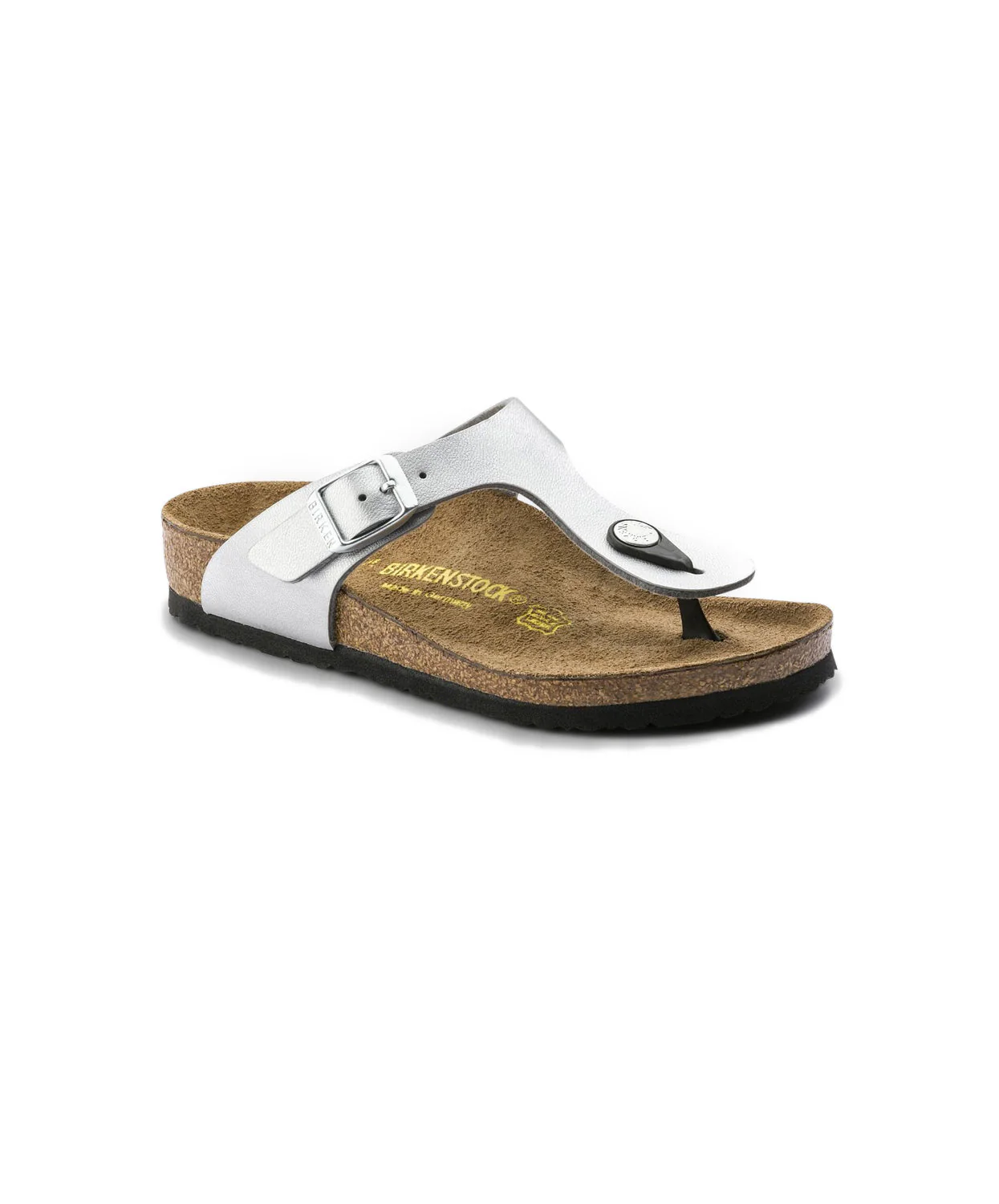 Birkenstock Kids Gizeh Birko-Flor Silver Sandals - Image 4