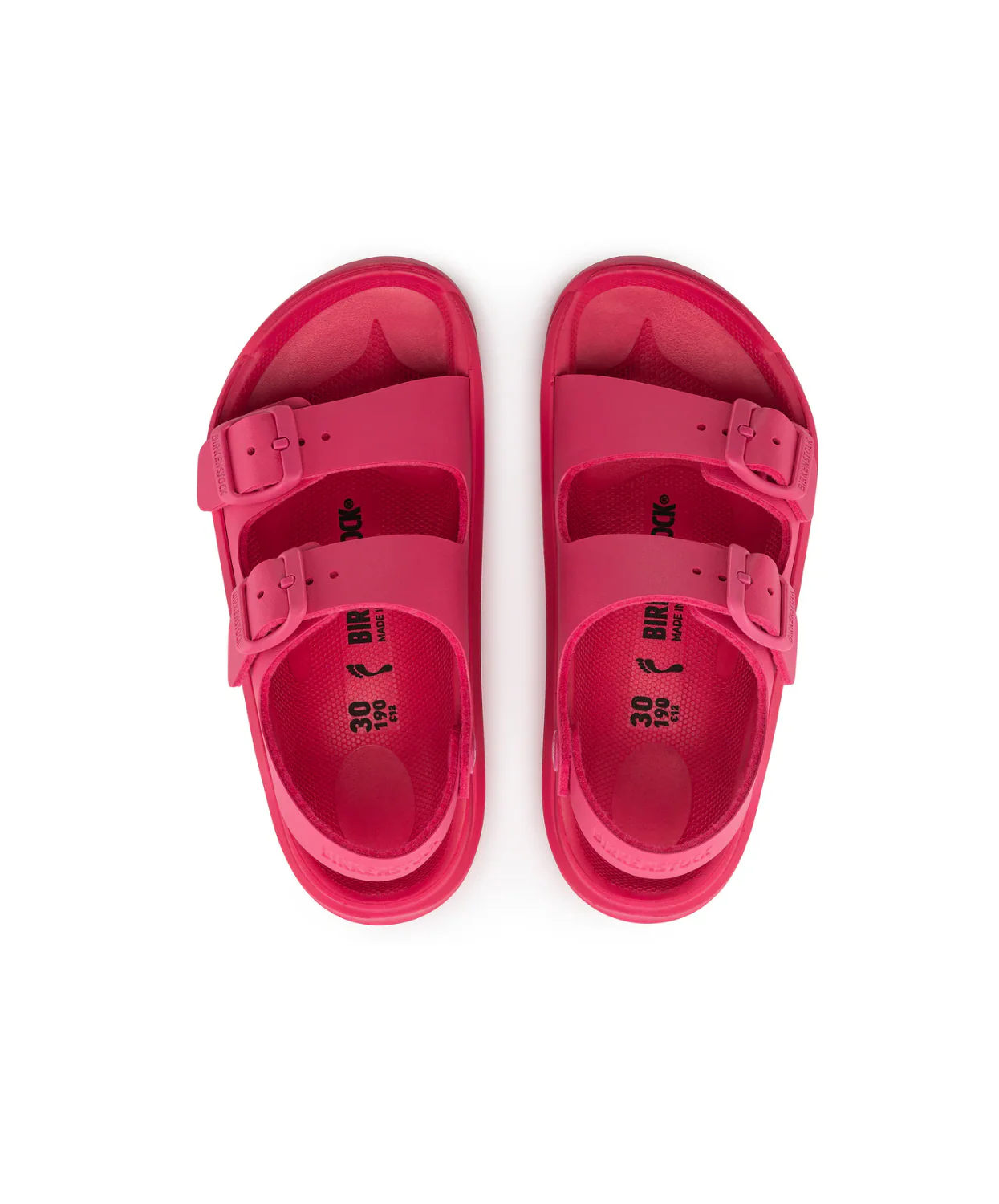 Birkenstock Kids Mogami Birko-Flor Fuchsia Tulip Sandals - Image 3