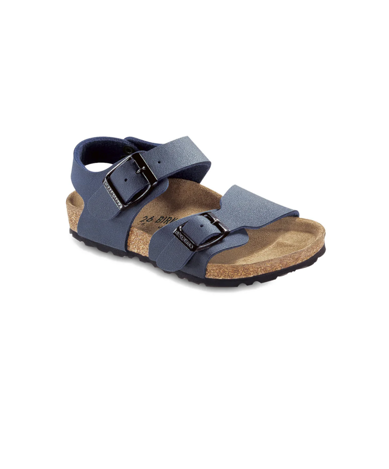 Birkenstock Kids New York BirkiBuc Navy Sandals - Image 4