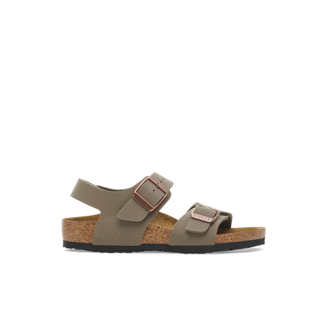 Birkenstock Kids New York BirkiBuc Stone Sandals