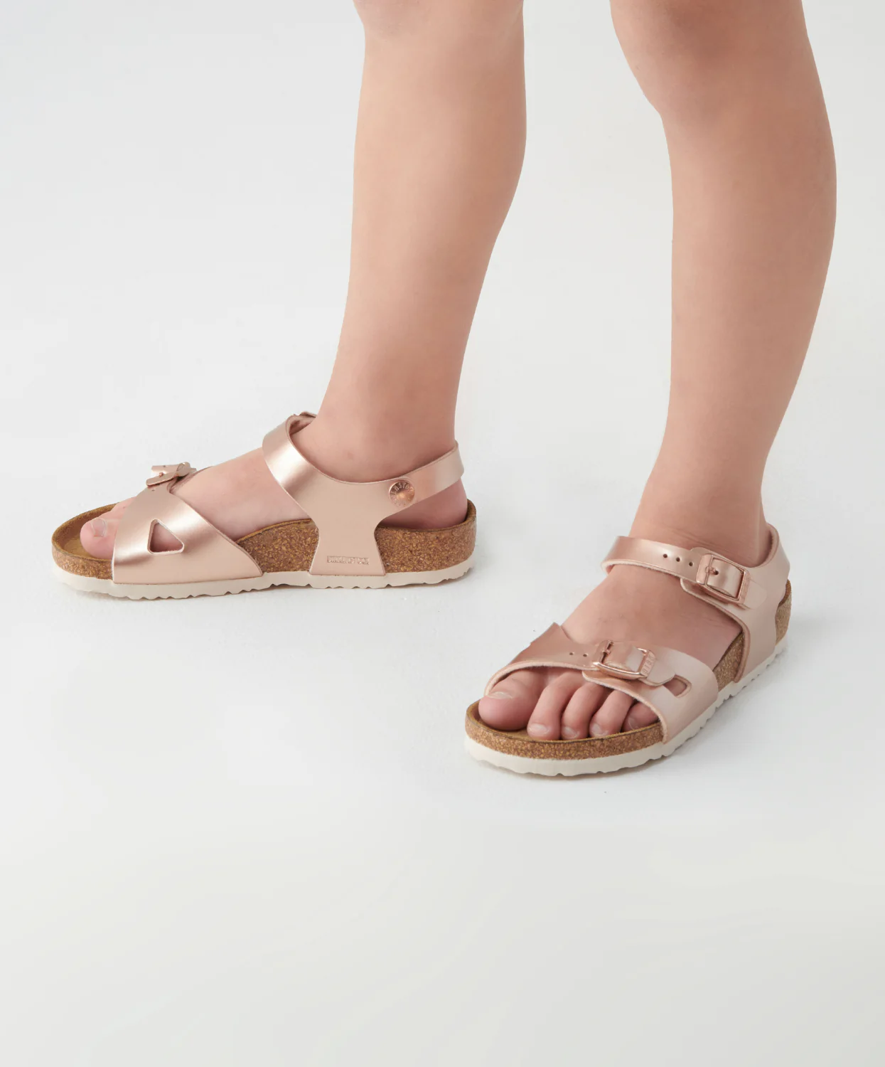 Birkenstock Kids Rio Birko-Flor Electric Metallic Copper Sandals - Image 2