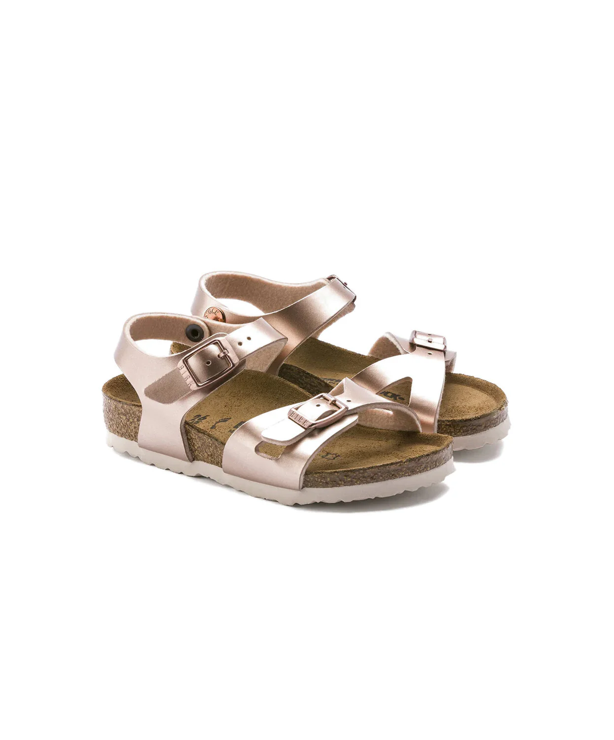 Birkenstock Kids Rio Birko-Flor Electric Metallic Copper Sandals - Image 4