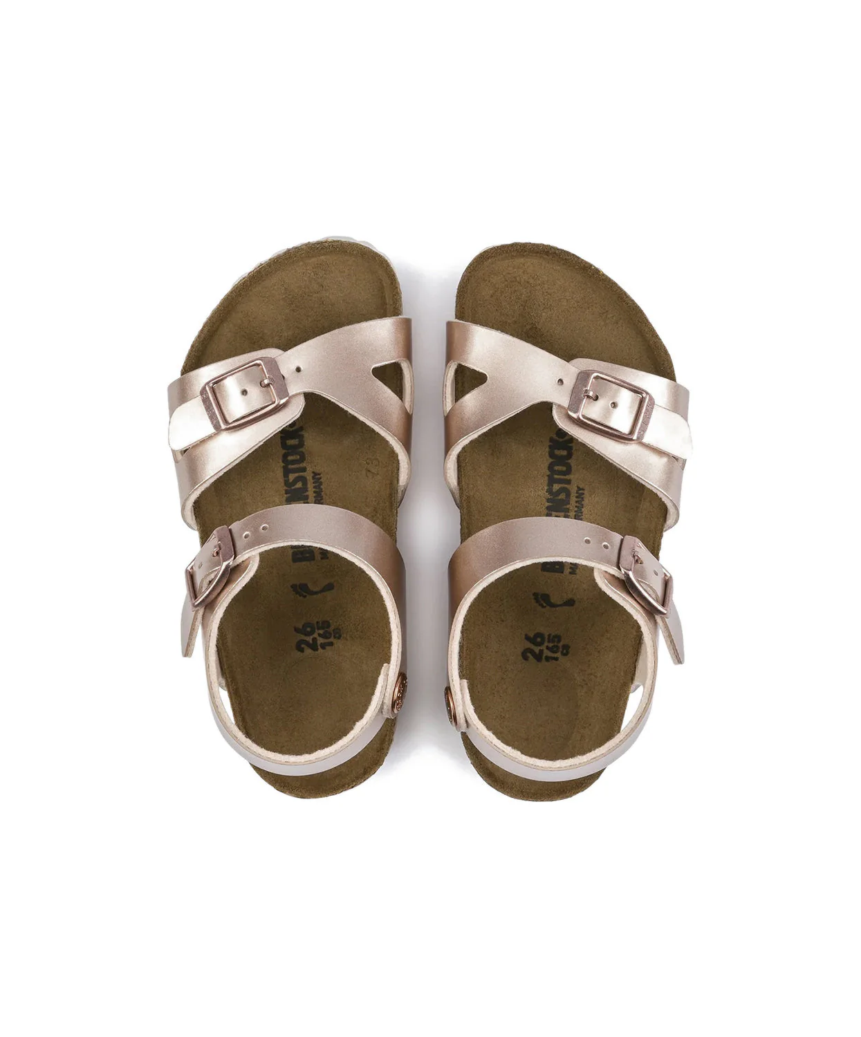 Birkenstock Kids Rio Birko-Flor Electric Metallic Copper Sandals - Image 5