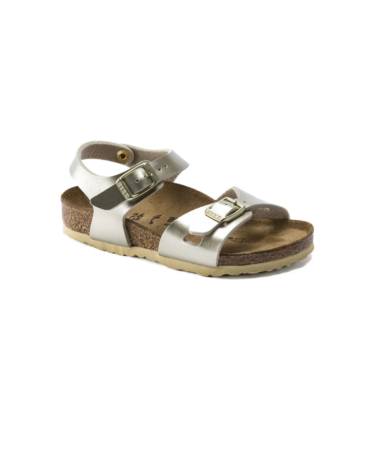 Birkenstock Kids Rio Birko-Flor Electric Metallic Gold Sandals - Image 3