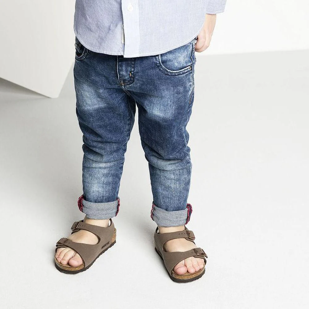 Birkenstock Kids Roma BirkiBuc Mocca Sandals - Image 2