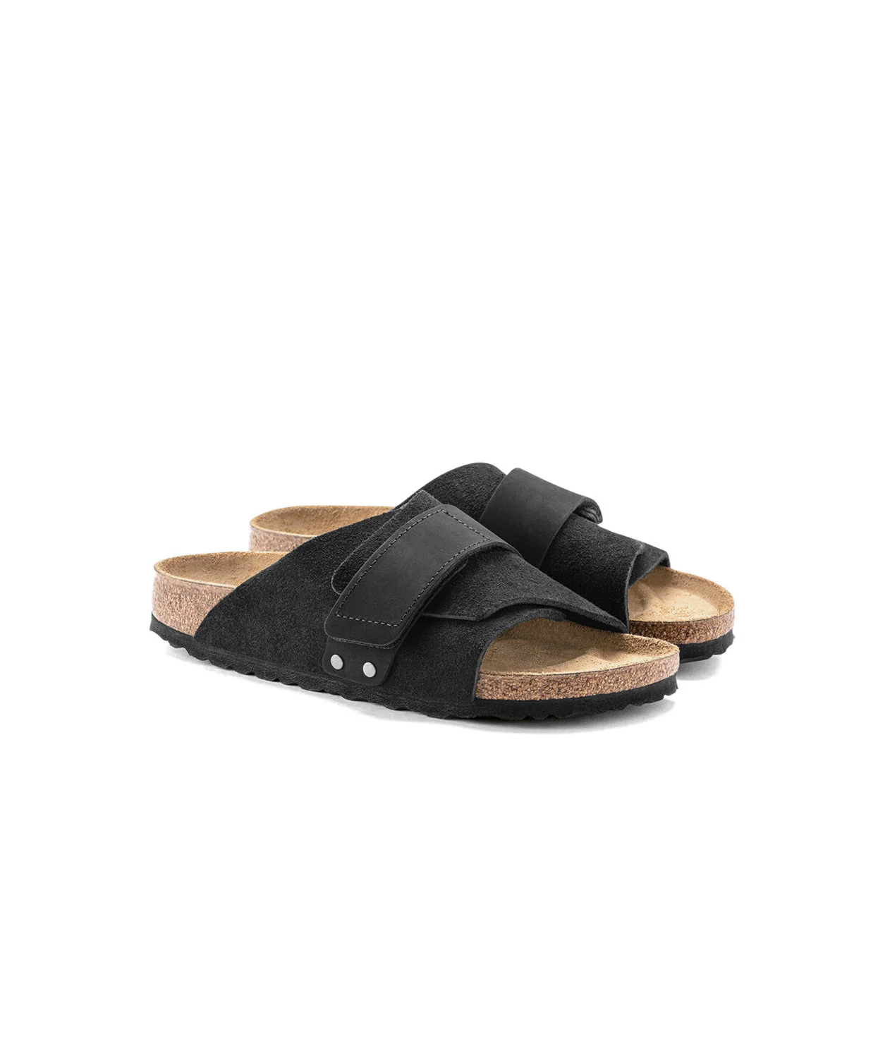 Birkenstock Kyoto Suede/Nubuck Leather Black Sandals - Image 4