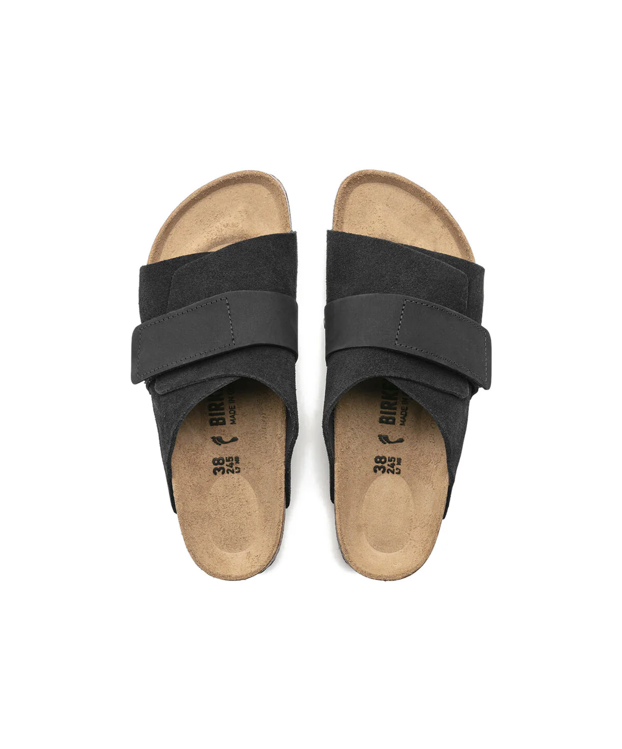 Birkenstock Kyoto Suede/Nubuck Leather Black Sandals - Image 5