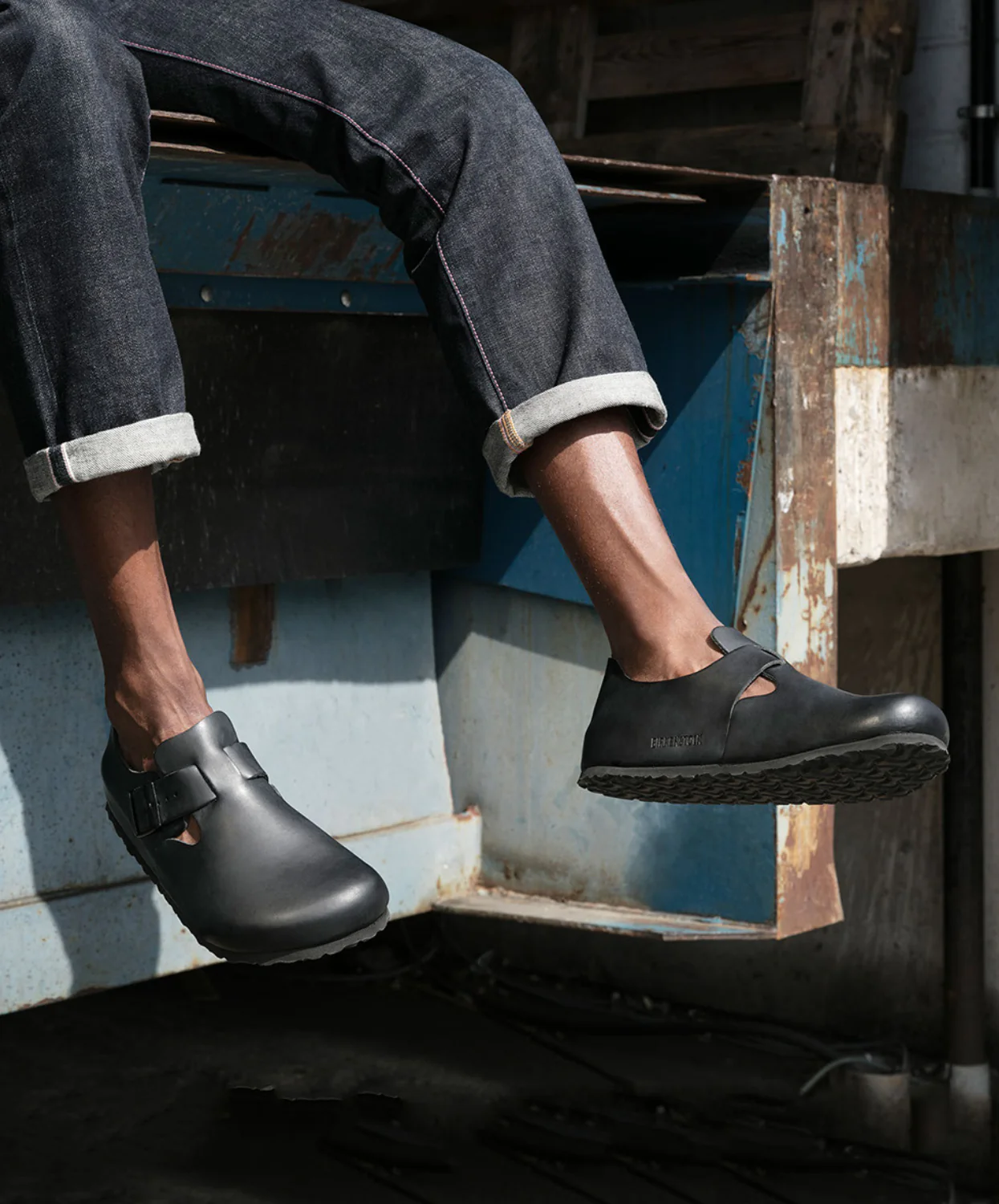 Birkenstock London Oiled Leather Black Shoes - Image 2