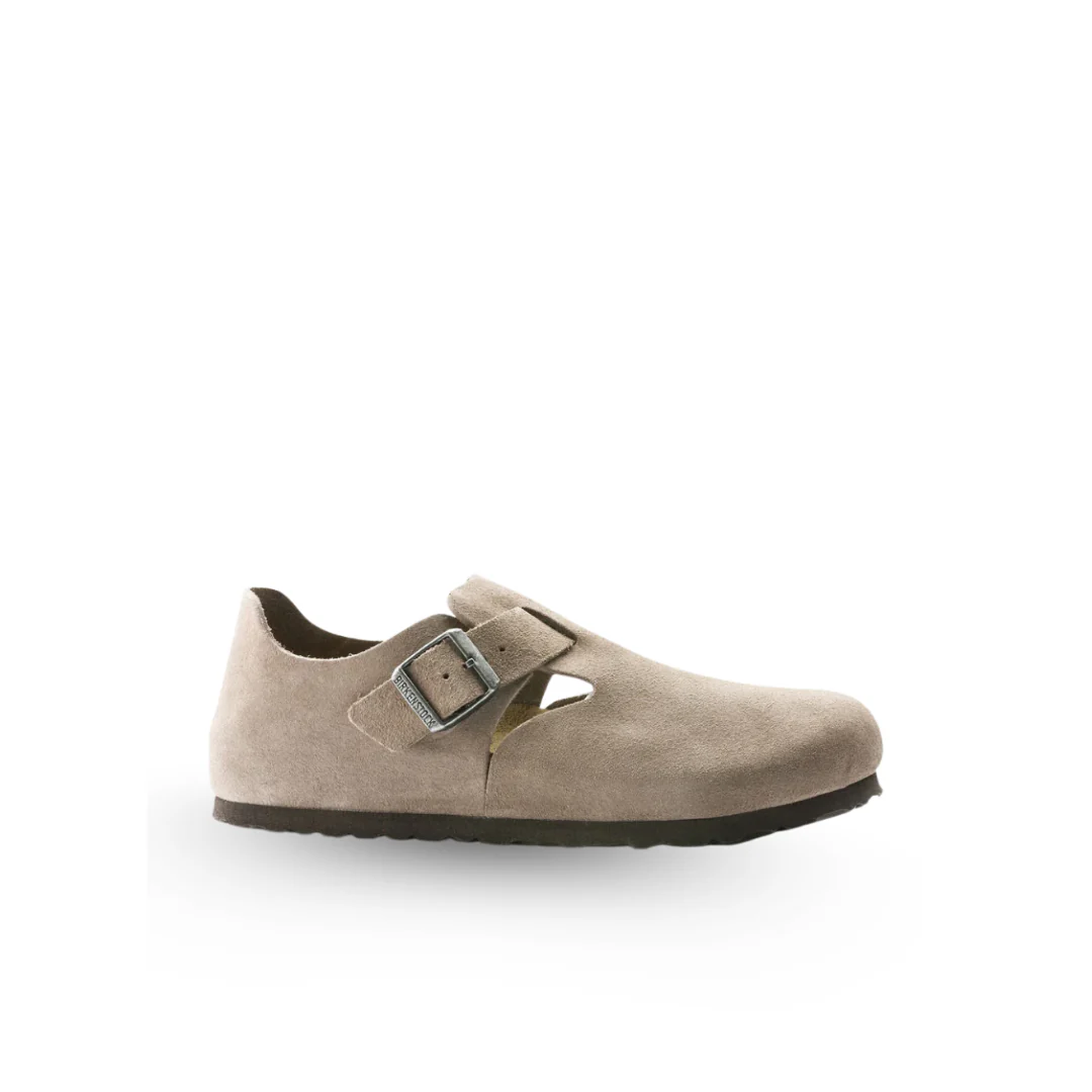Birkenstock London Suede Leather Taupe Shoes