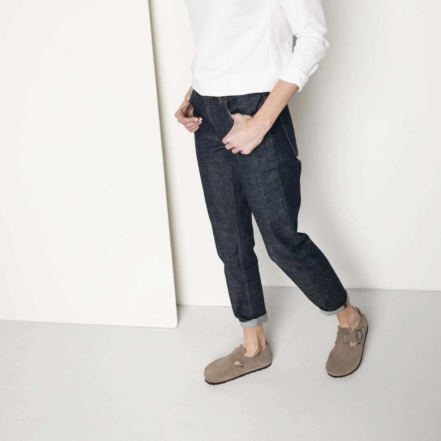 Birkenstock London Suede Leather Taupe Shoes - Image 3