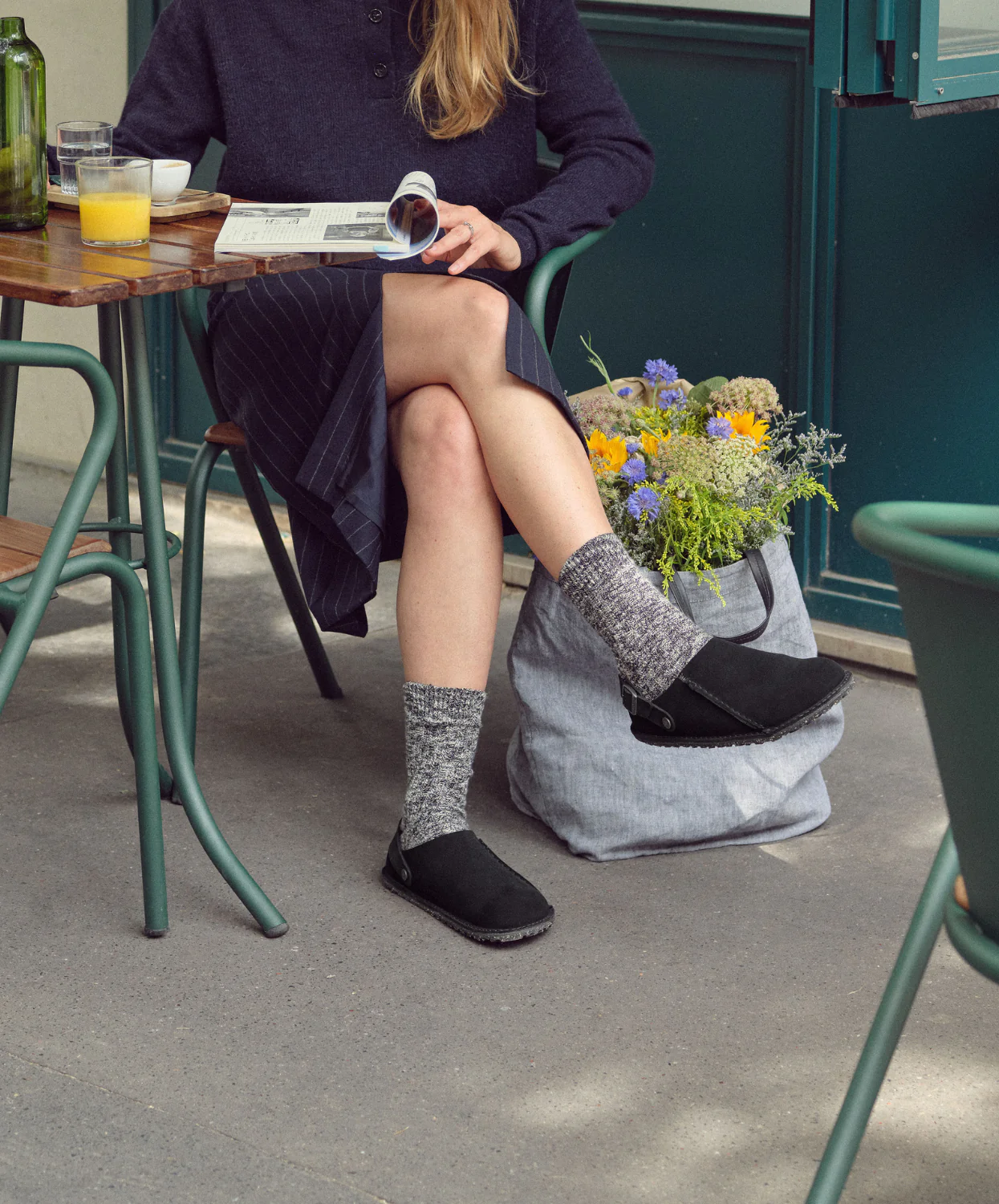 Birkenstock Lutry Suede Leather Black Clogs - Image 3