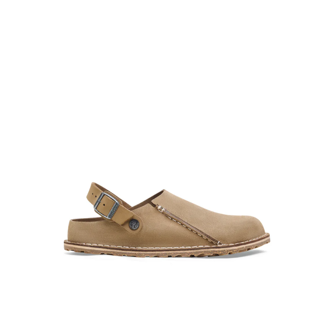 Birkenstock Lutry Suede Leather Grey Taupe Clogs