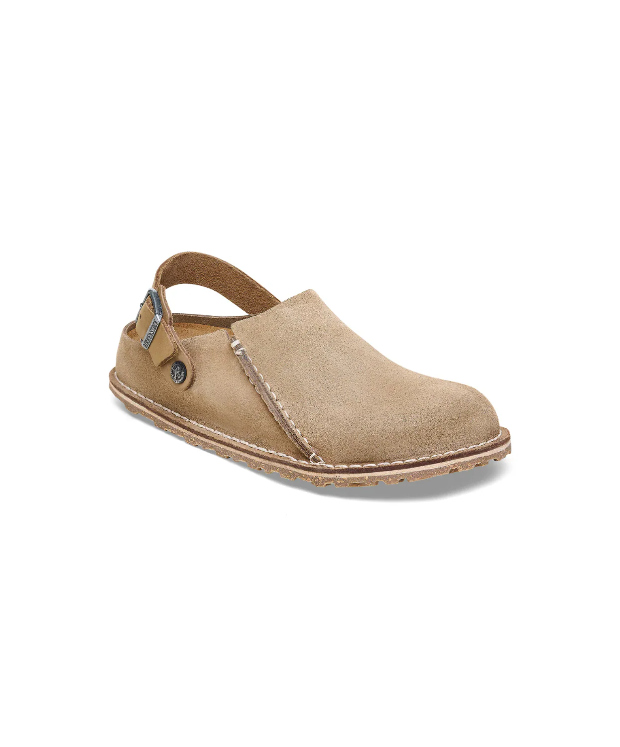 Birkenstock Lutry Suede Leather Grey Taupe Clogs - Image 4