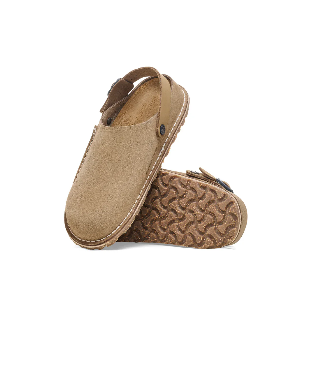 Birkenstock Lutry Suede Leather Grey Taupe Clogs - Image 5