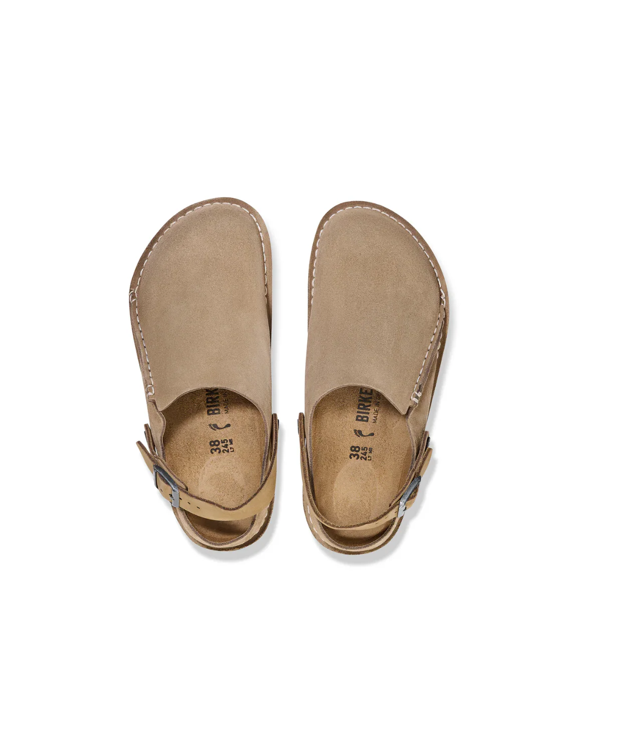 Birkenstock Lutry Suede Leather Grey Taupe Clogs - Image 6