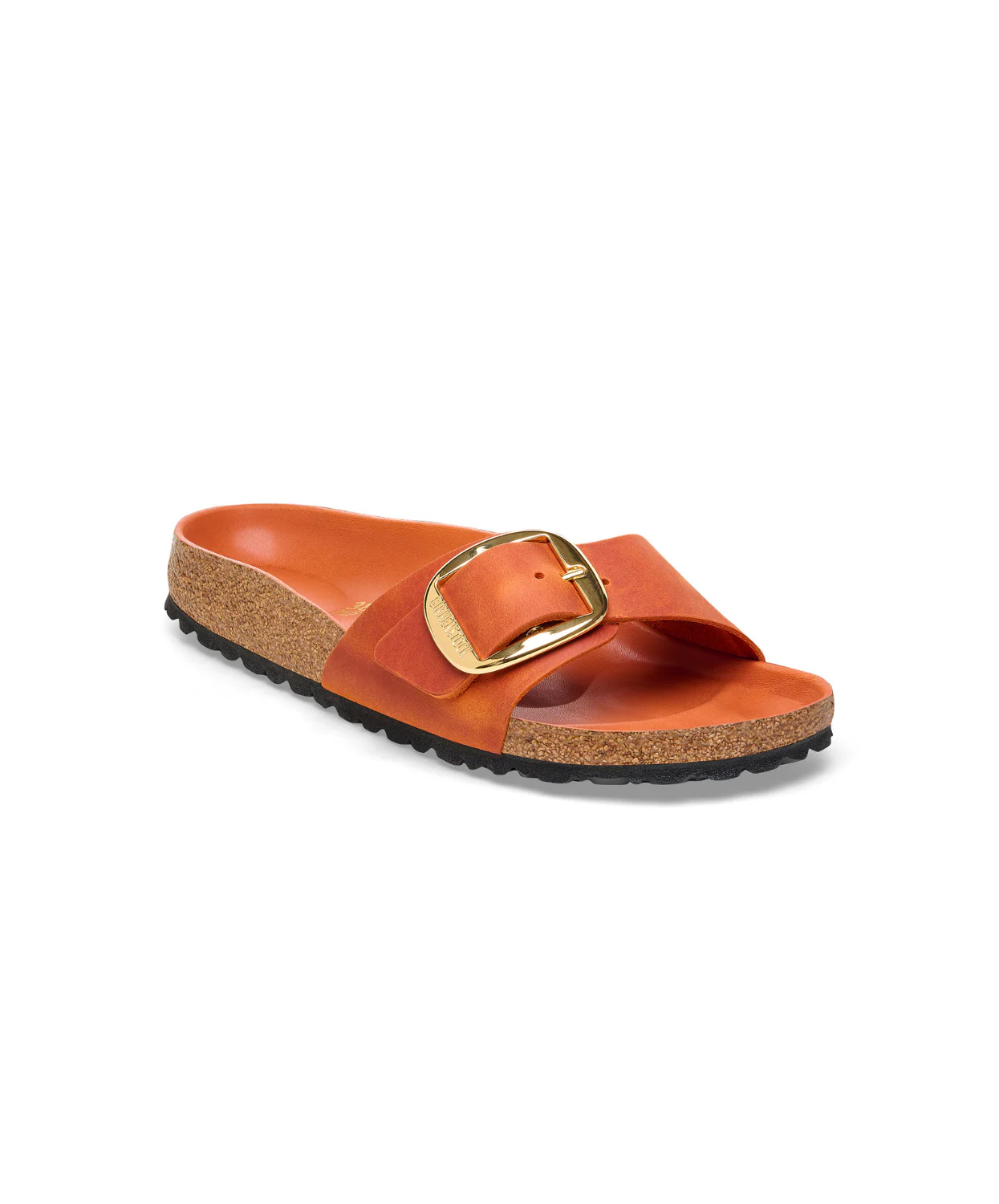 Birkenstock Madrid Big Buckle Oiled Leather Burnt Orange Sandals - Image 4