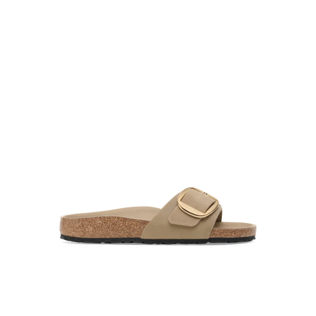 Birkenstock Madrid Big Buckle Oiled Leather Tobacco Brown Sandals