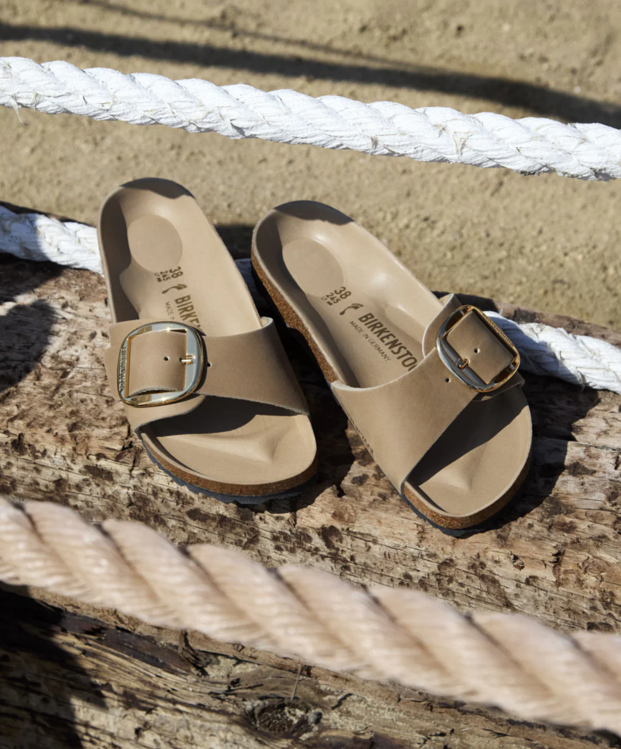 Birkenstock Madrid Big Buckle Oiled Leather Tobacco Brown Sandals - Image 2