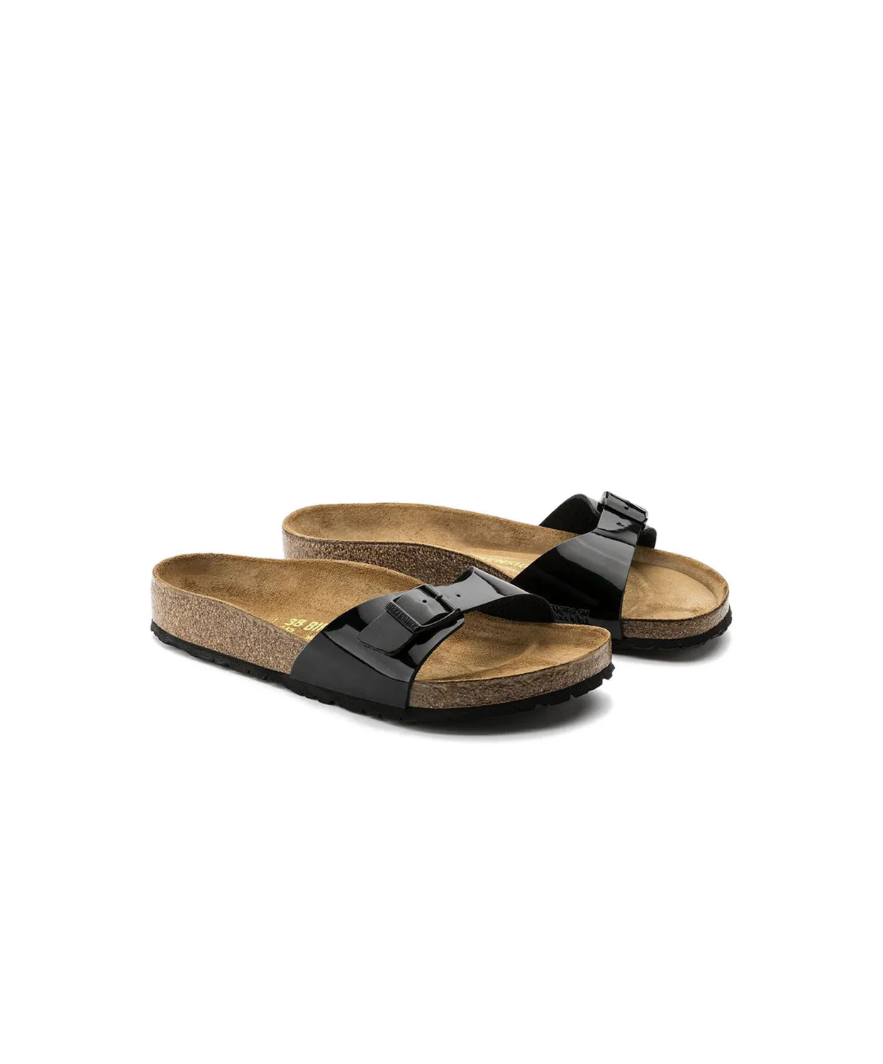 Birkenstock Madrid Birko-Flor Black Patent Sandals - Image 5