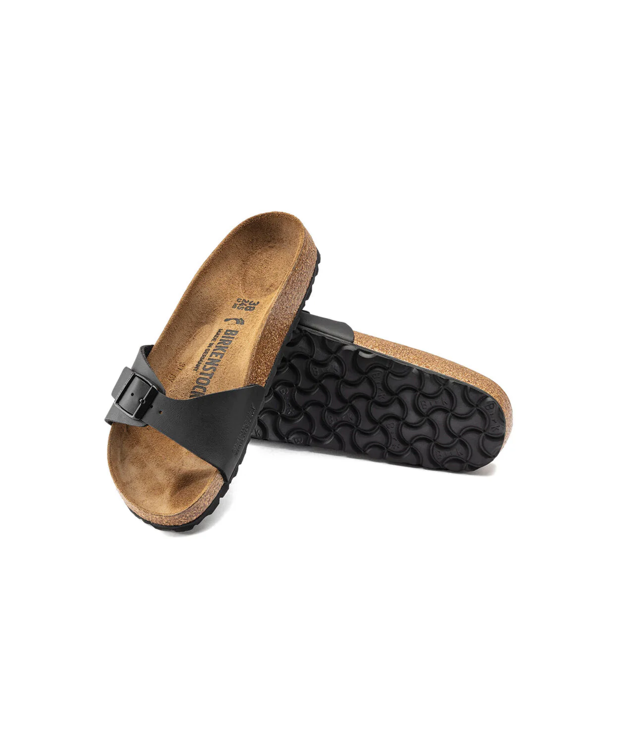 Birkenstock Madrid Birko-Flor Black Sandals - Image 4