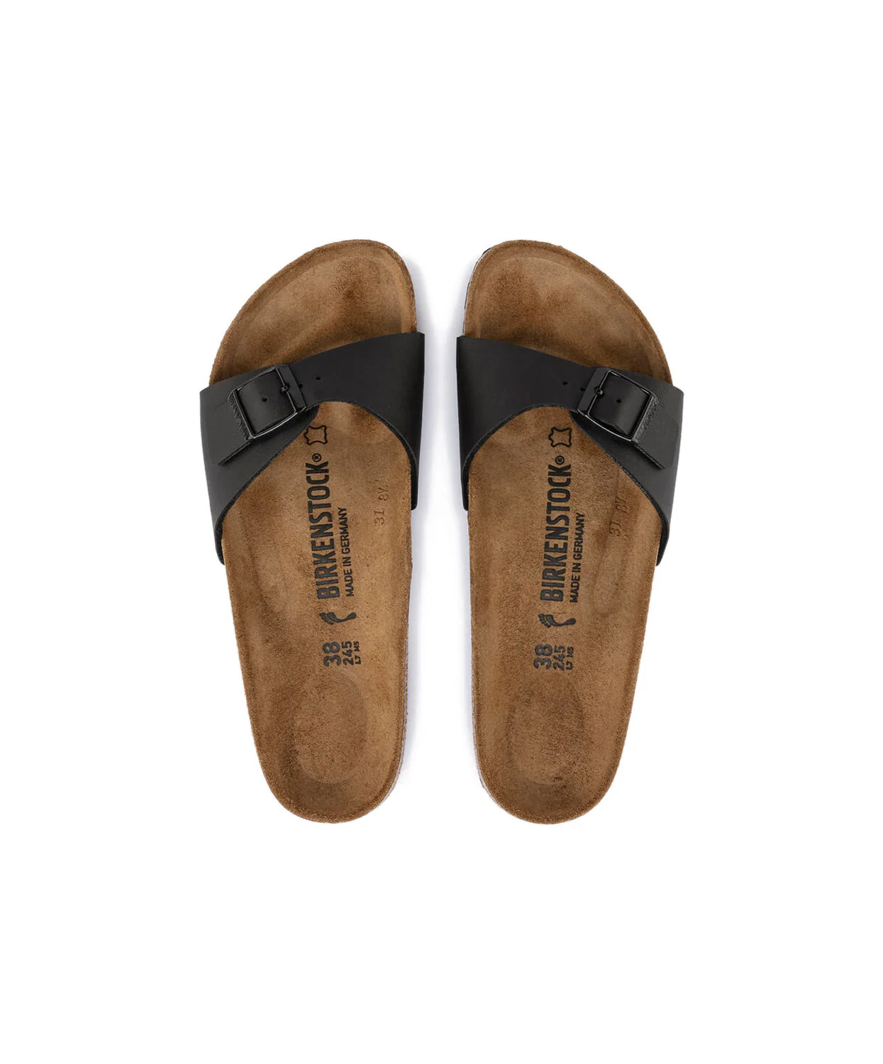 Birkenstock Madrid Birko-Flor Black Sandals - Image 5