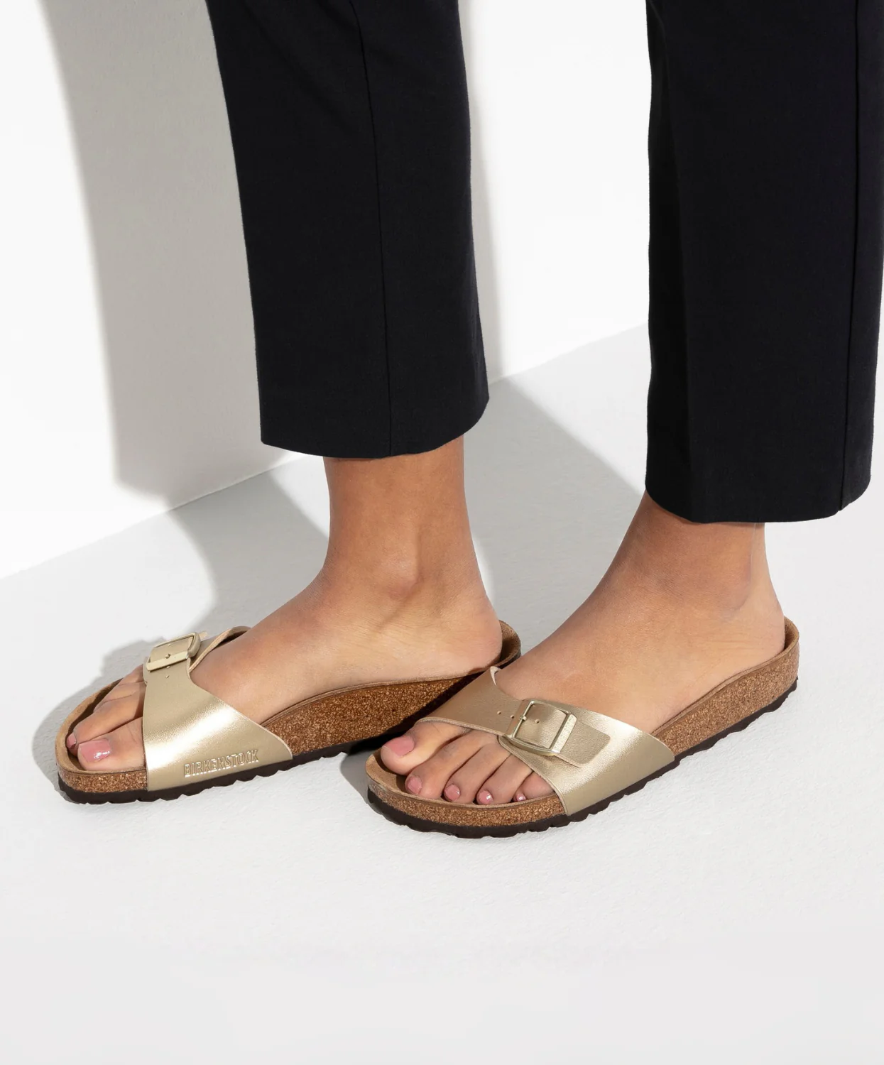 Birkenstock Madrid Birko-Flor Gold Sandals - Image 3
