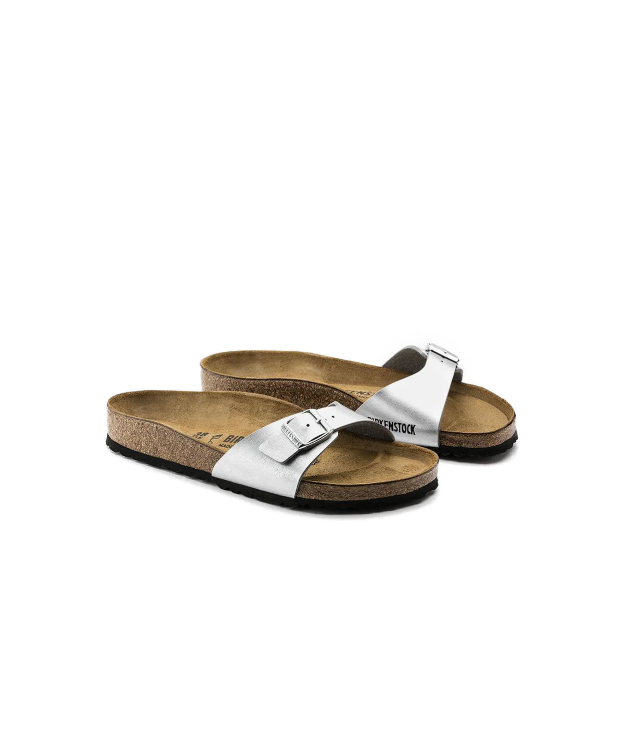 Birkenstock Madrid Birko-Flor Silver Sandals - Image 4