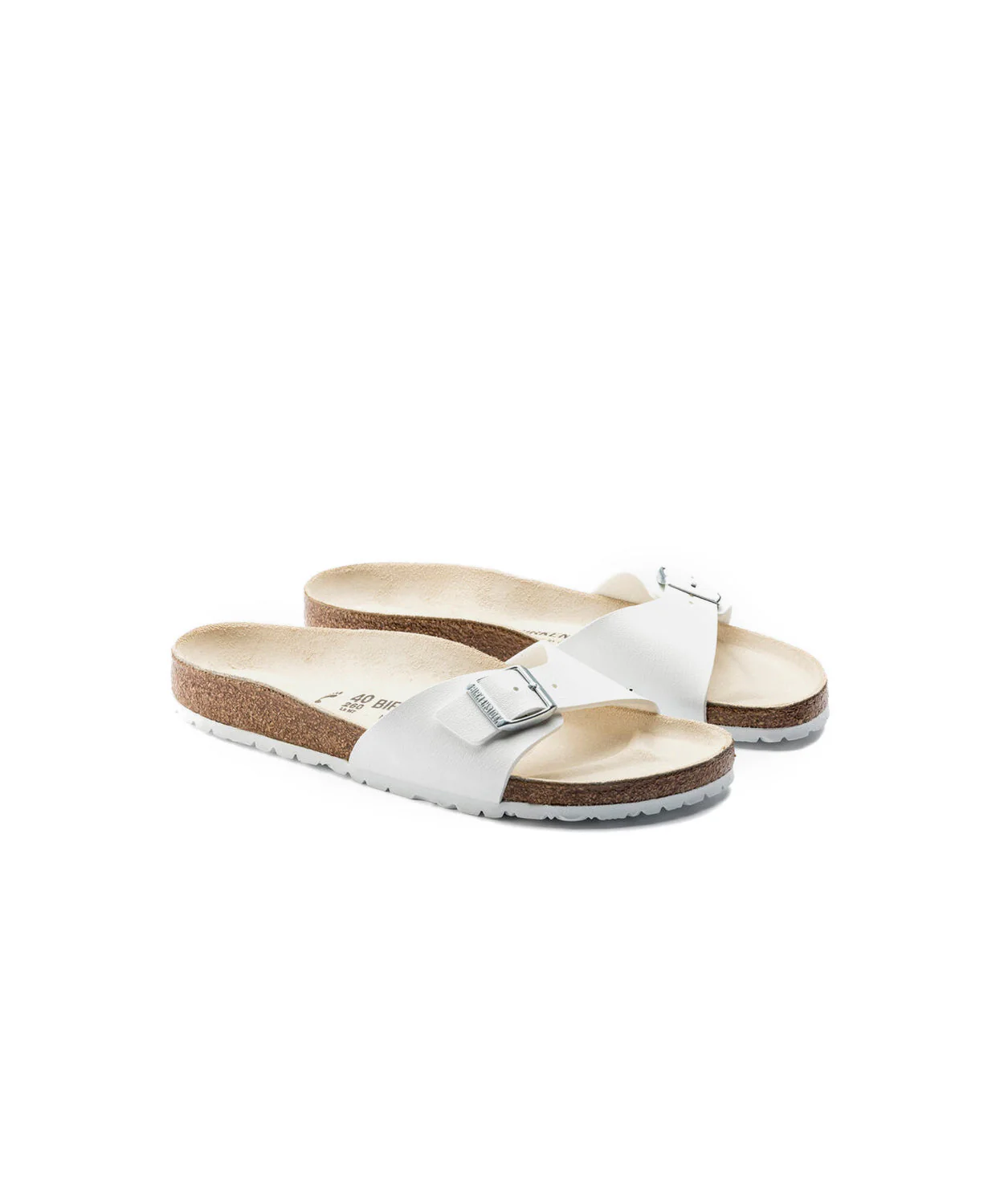 Birkenstock Madrid Birko-Flor White Sandals - Image 4