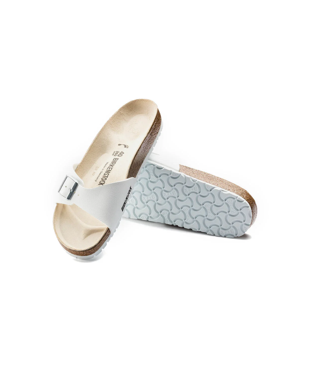Birkenstock Madrid Birko-Flor White Sandals - Image 5