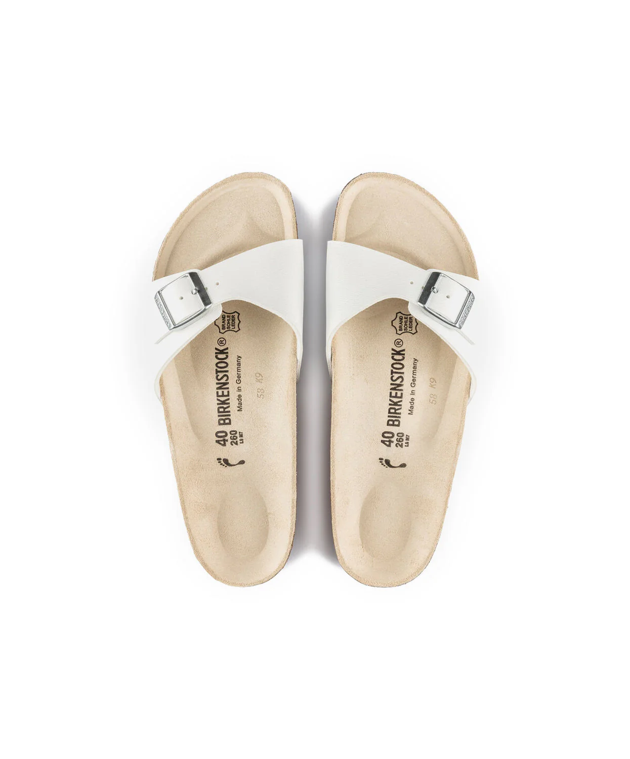 Birkenstock Madrid Birko-Flor White Sandals - Image 6