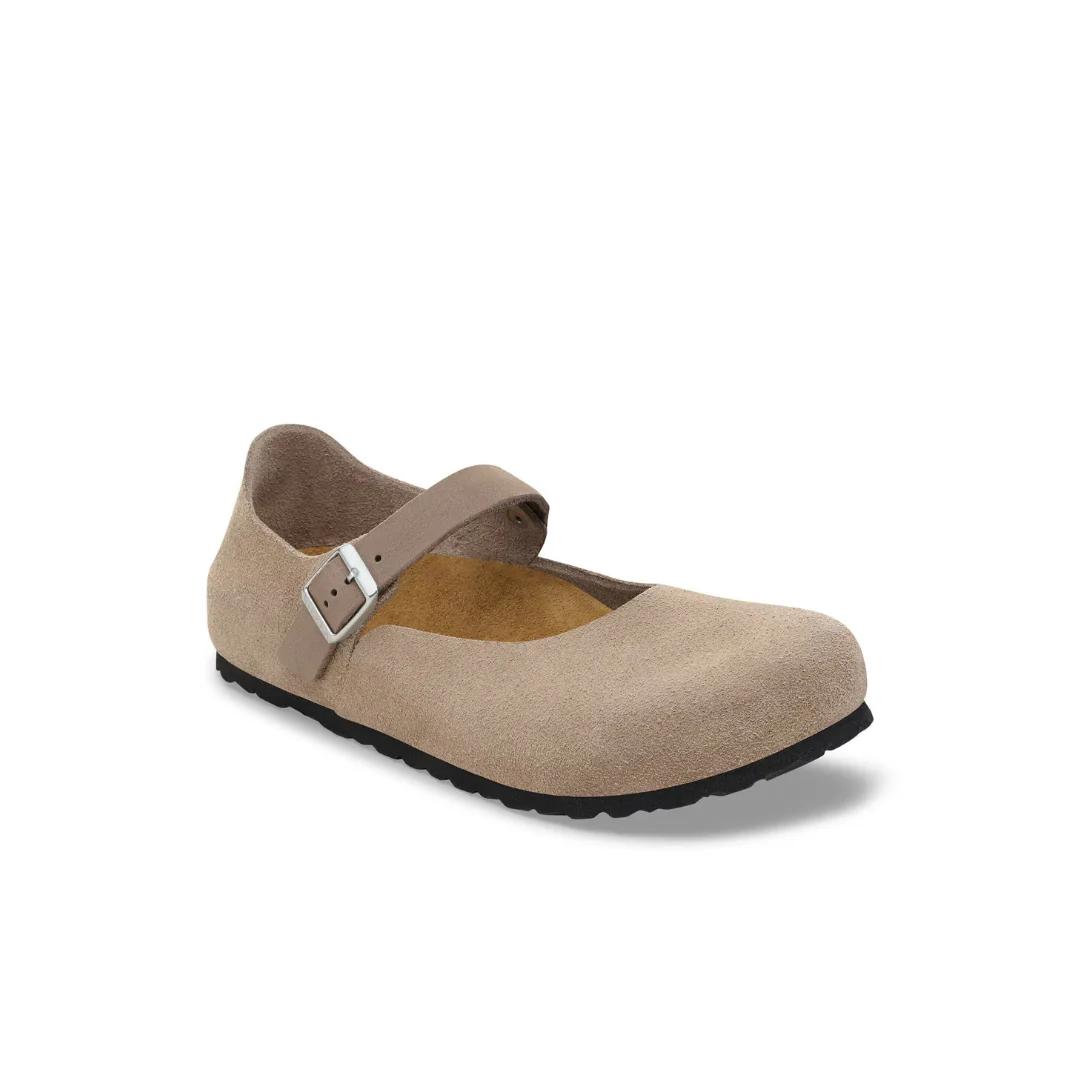 Birkenstock Mantova Suede Leather Taupe Shoes - Image 4