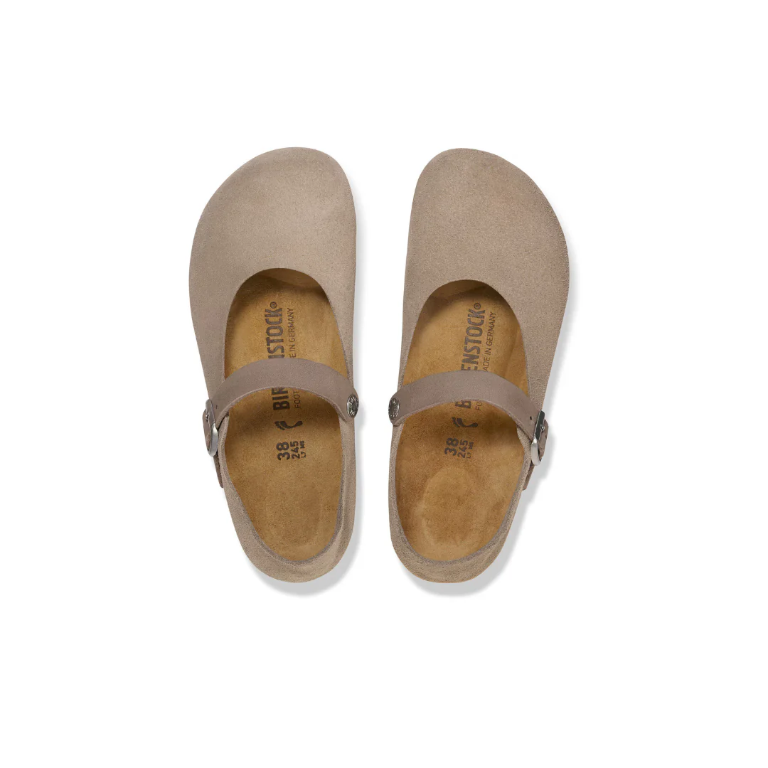 Birkenstock Mantova Suede Leather Taupe Shoes - Image 5